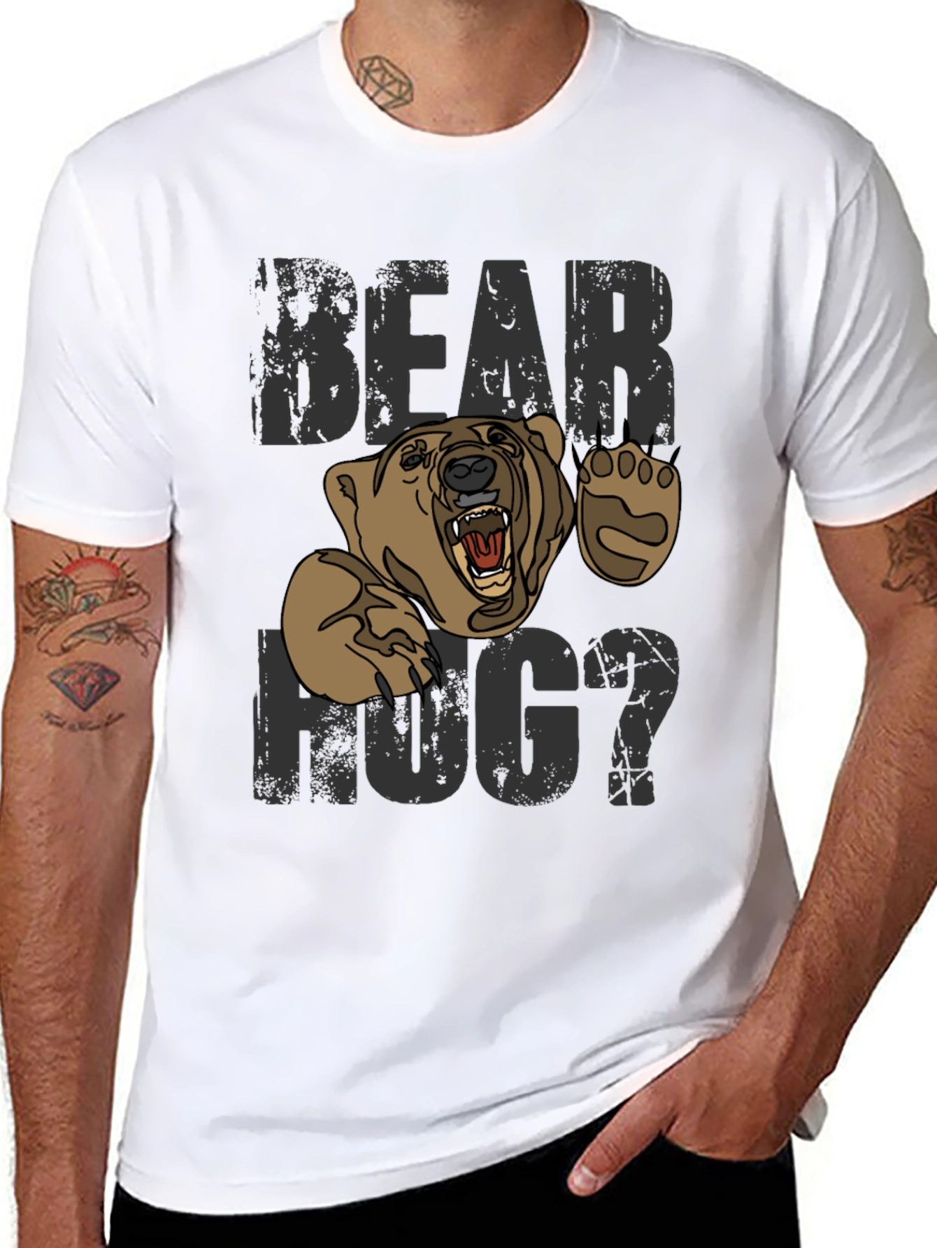 Bear Hug Graphic T-Shirt - Funny Animal Tee