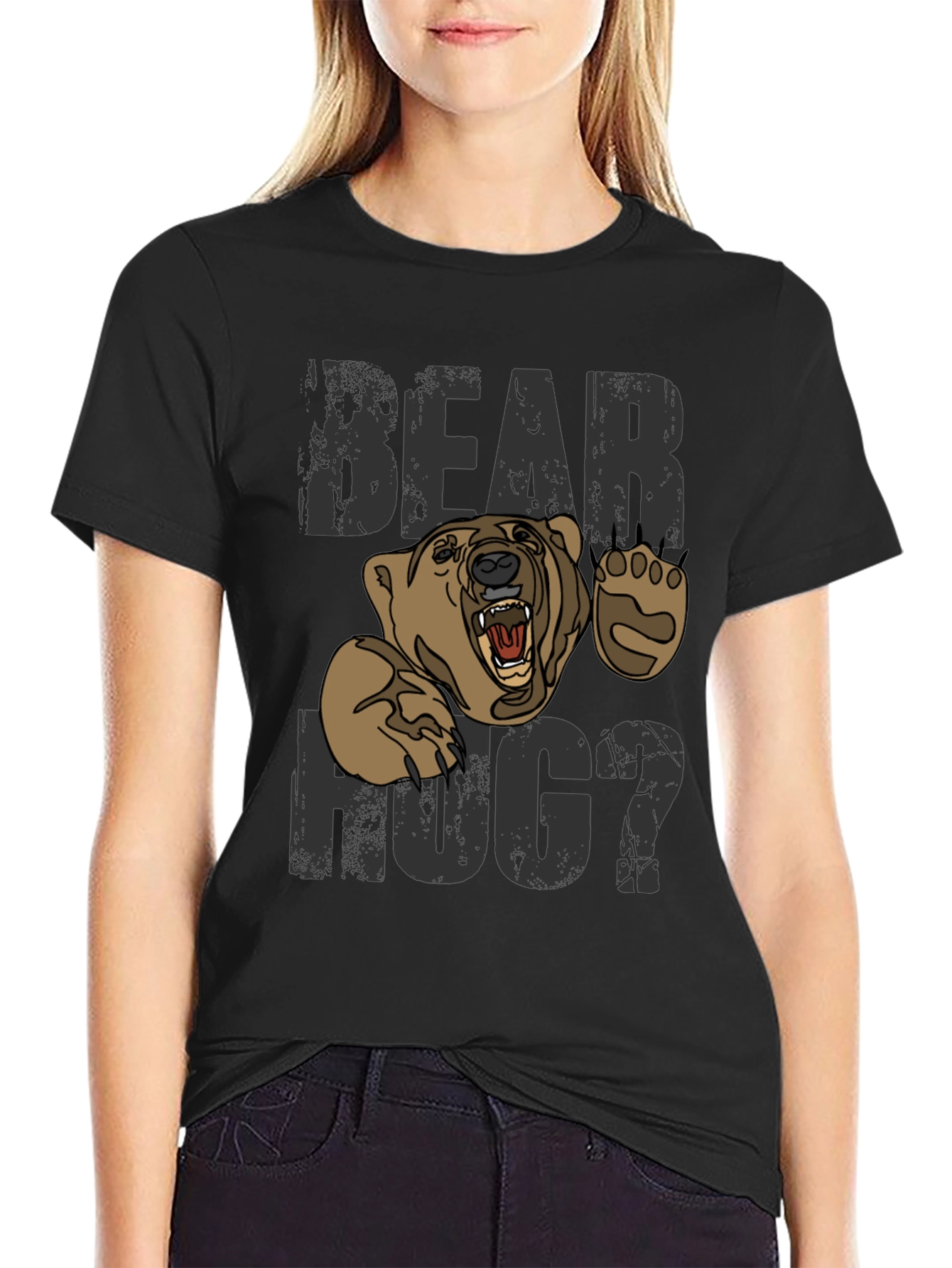 Bear Hug Graphic T-Shirt - Funny Animal Tee
