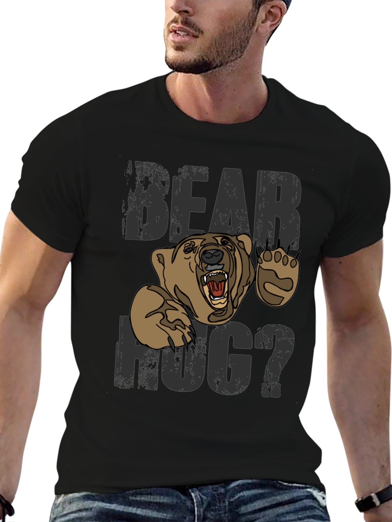 Bear Hug Graphic T-Shirt - Funny Animal Tee