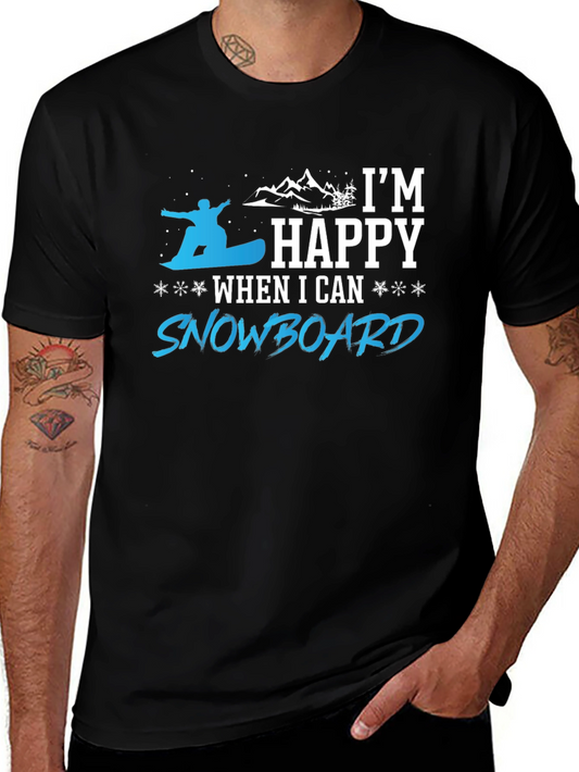 Snowboarder Happy T-Shirt | Winter Sport Tee