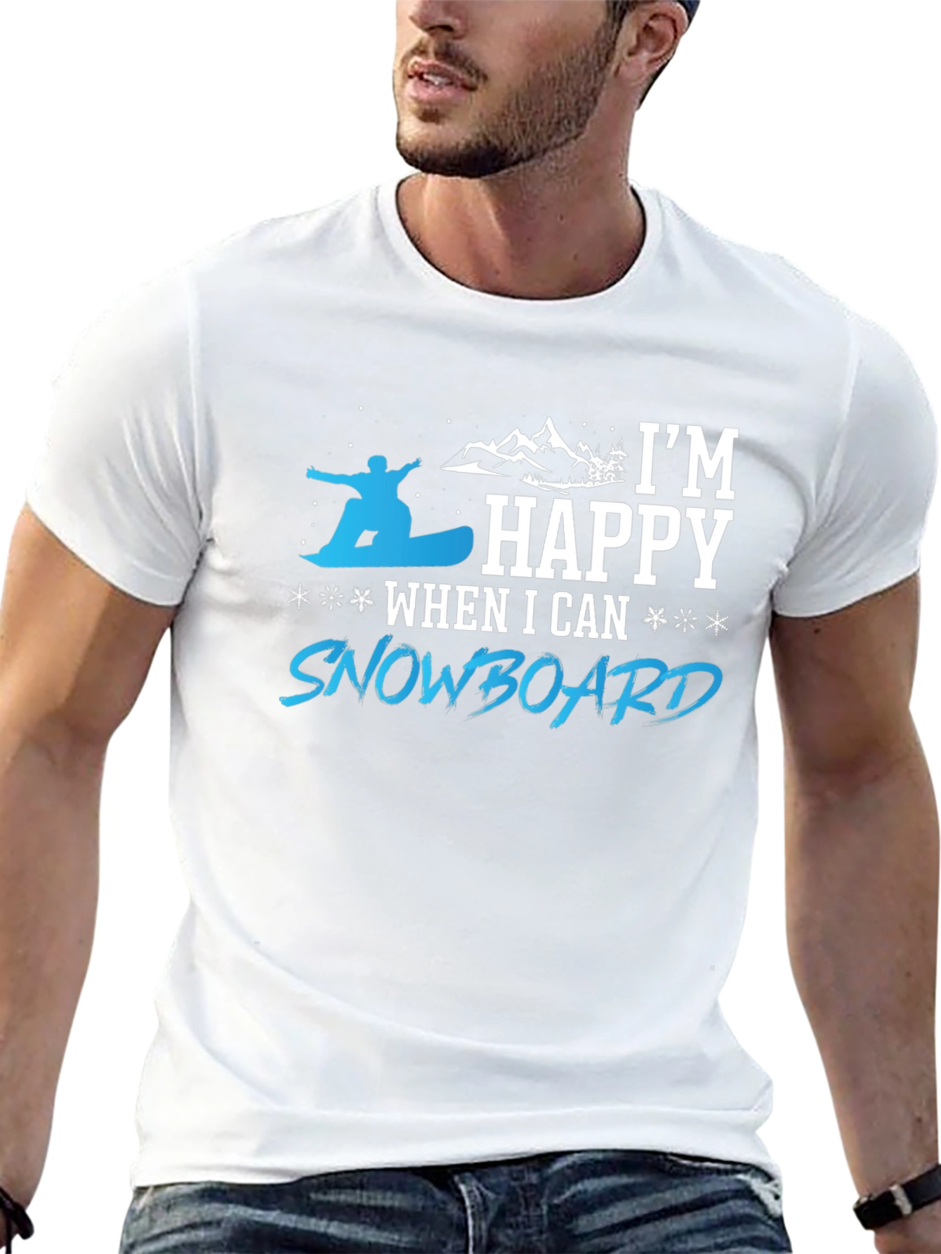 Snowboarder Happy T-Shirt | Winter Sport Tee