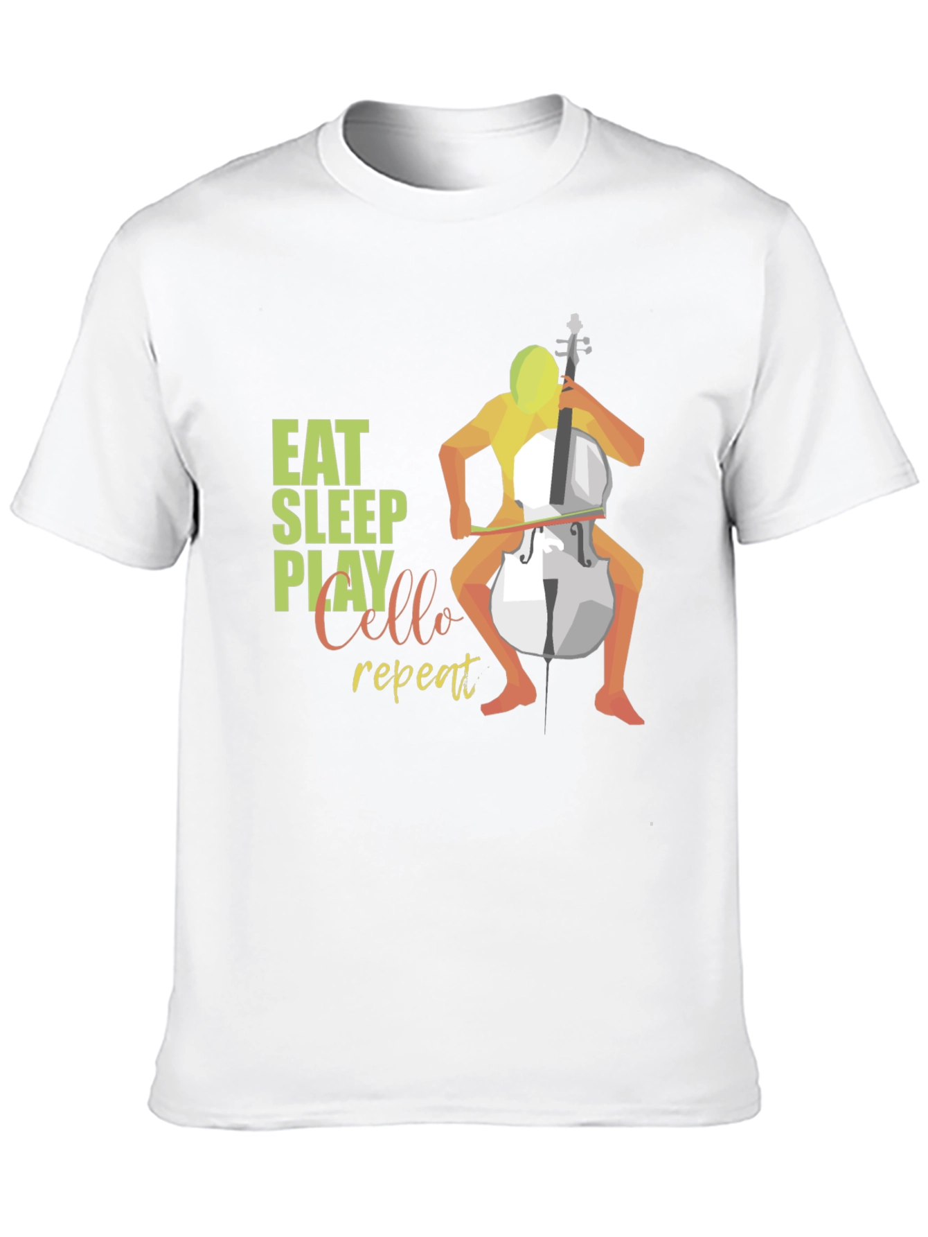 Eat Sleep Play Cello Repeat Black T-Shirt