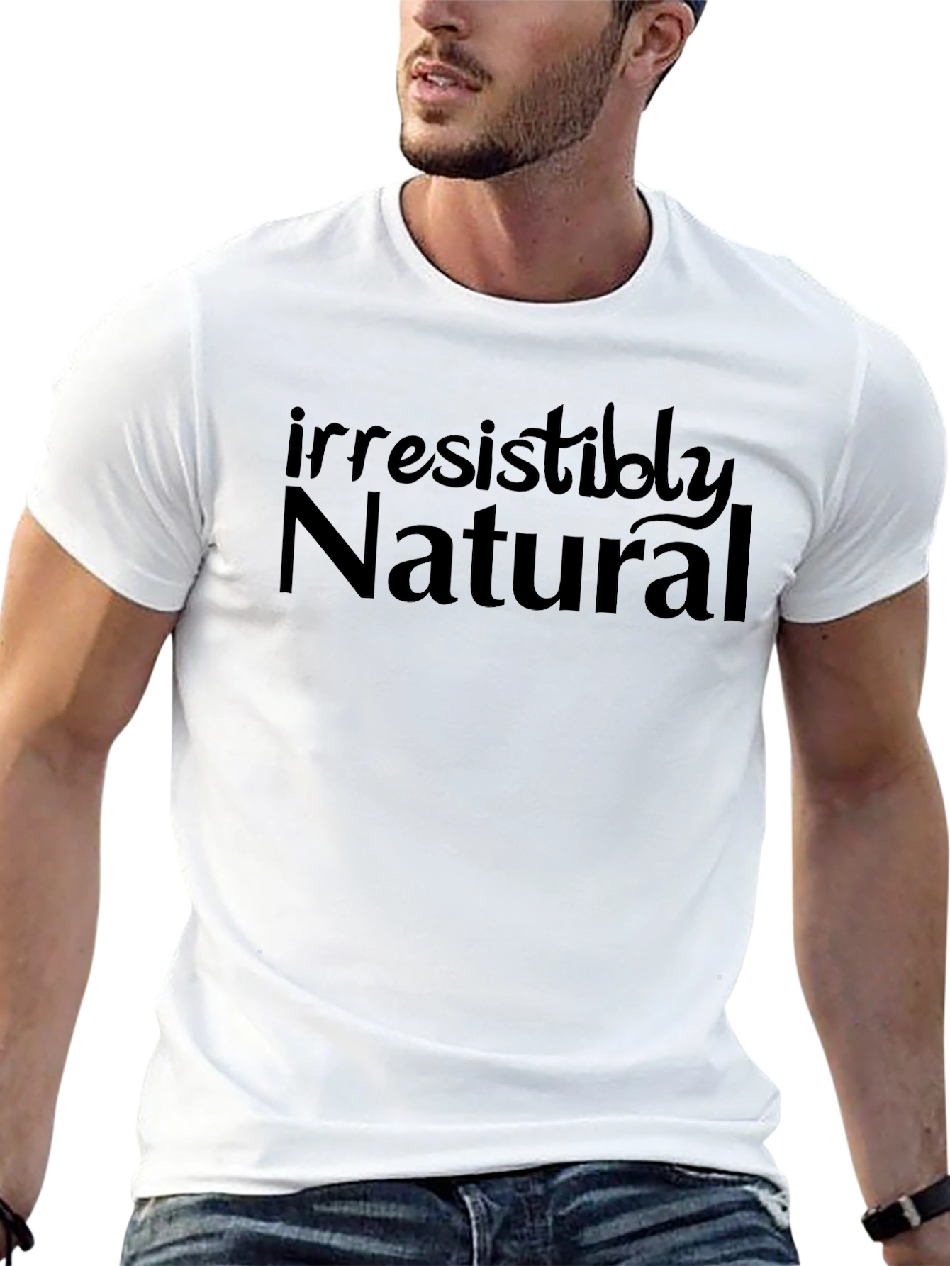 Irresistibly Natural Black Graphic T-Shirt