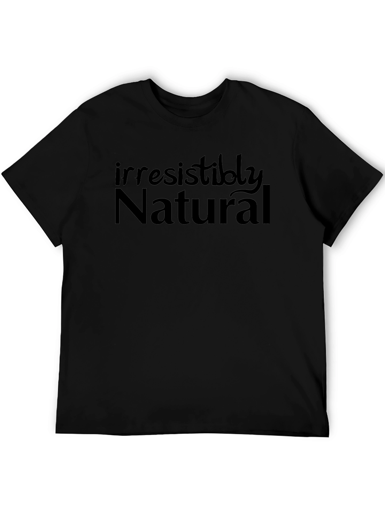 Irresistibly Natural Black Graphic T-Shirt