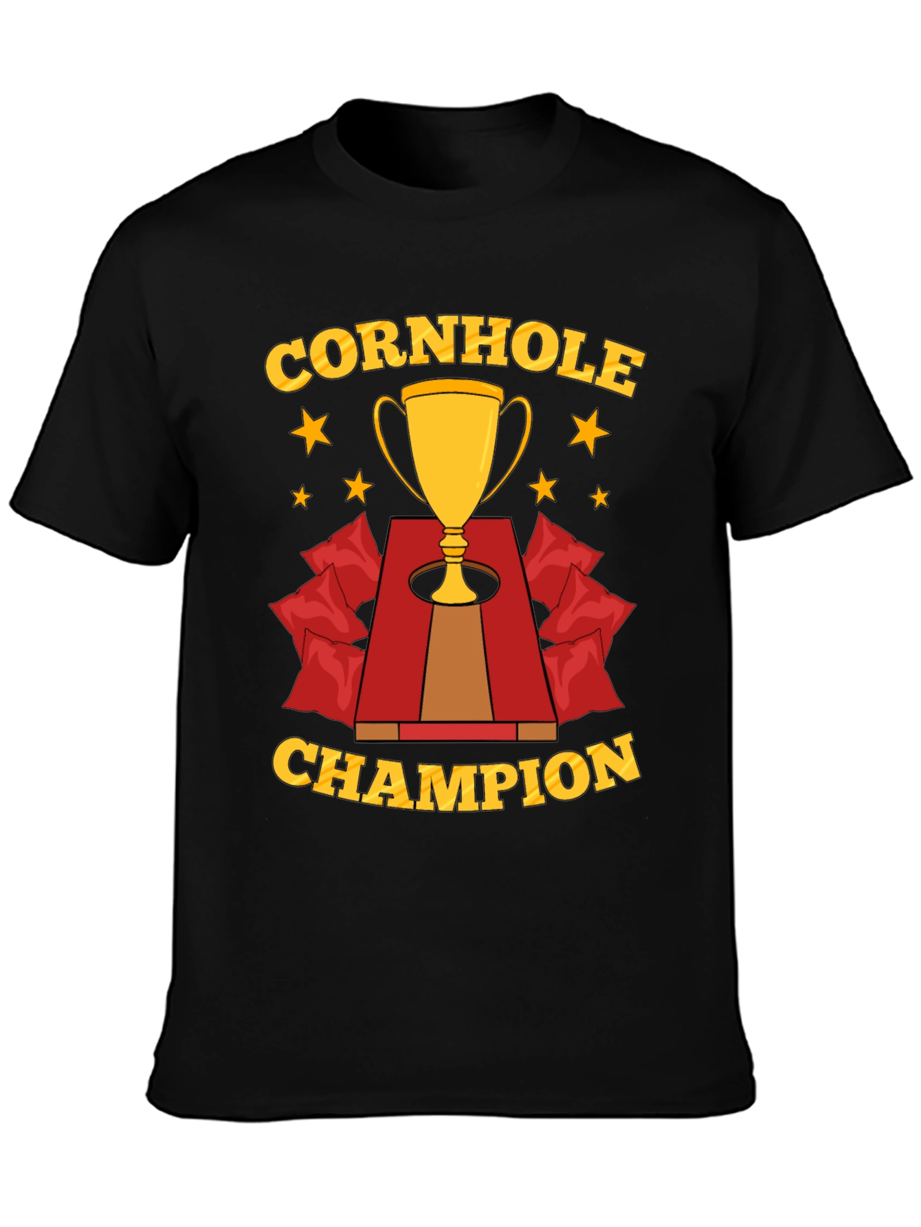 Cornhole Champion T-Shirt Trophy Design