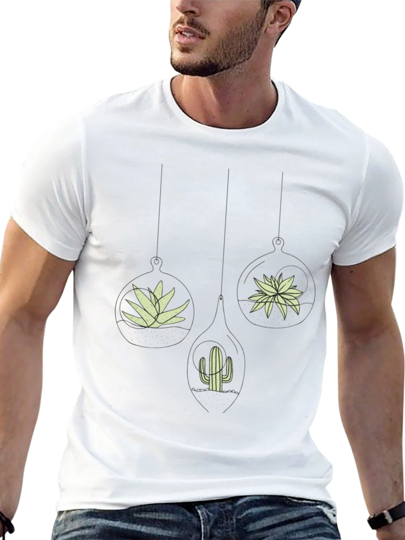 Cactus Graphic T-Shirt | Short Sleeve Crew Neck