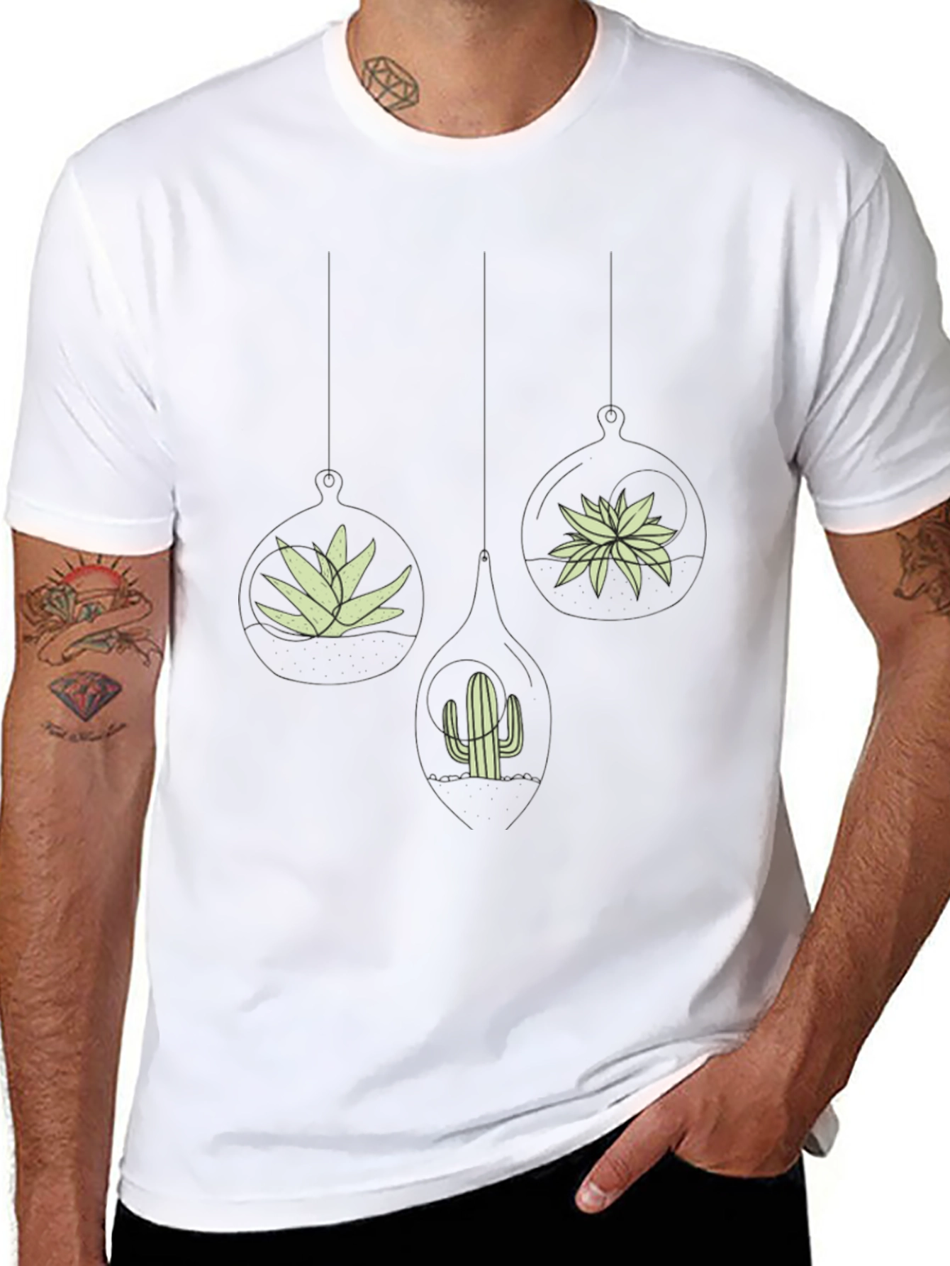 Cactus Graphic T-Shirt | Short Sleeve Crew Neck