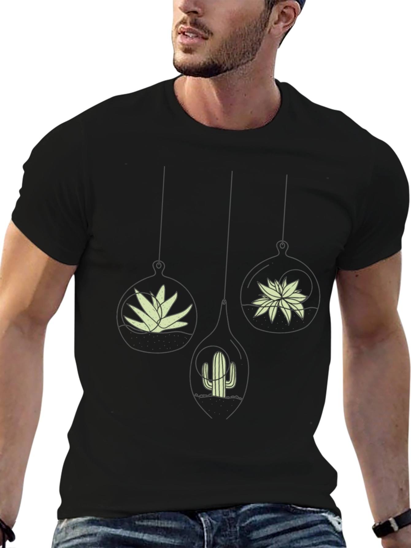 Cactus Graphic T-Shirt | Short Sleeve Crew Neck