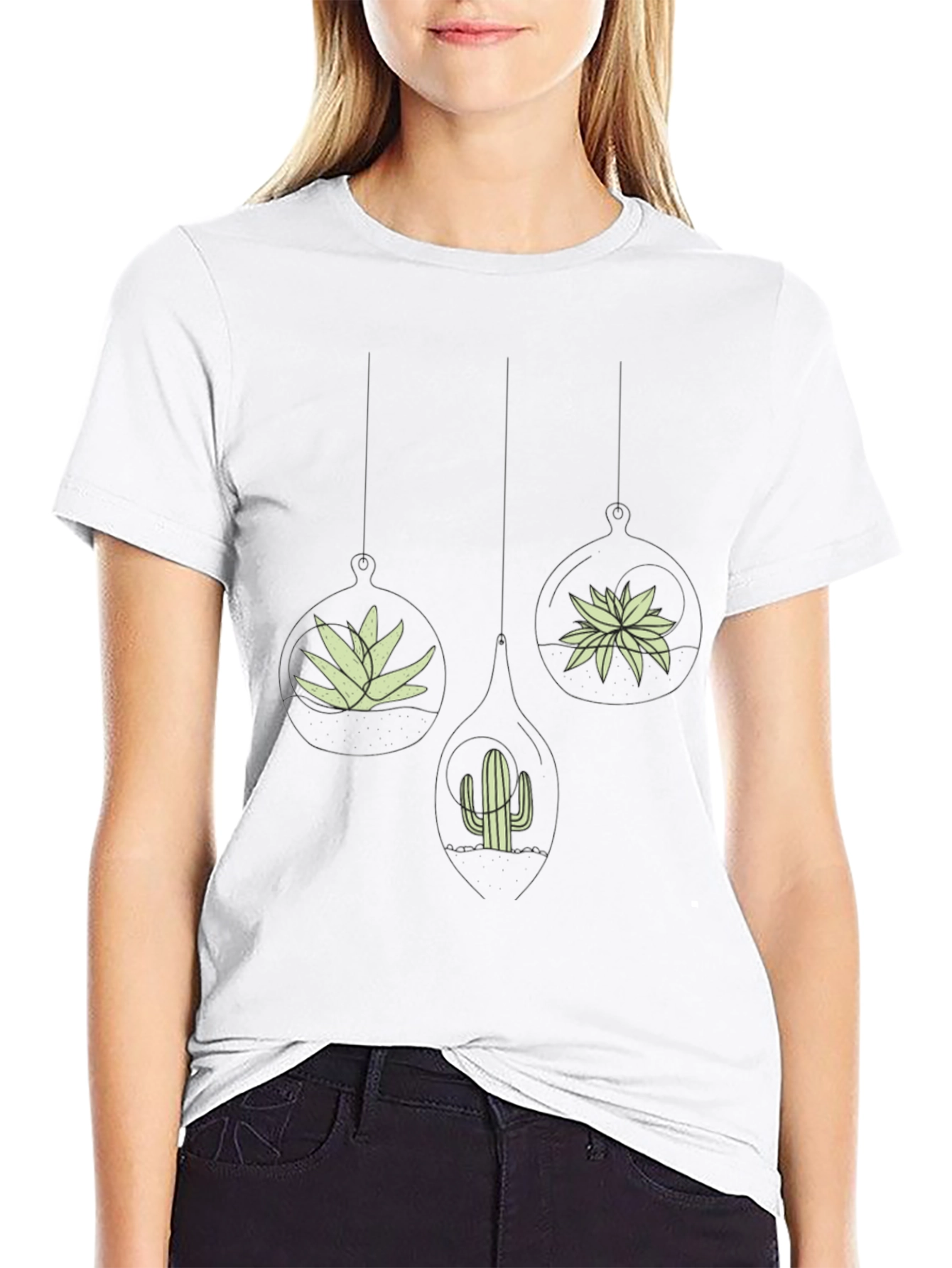 Cactus Graphic T-Shirt | Short Sleeve Crew Neck