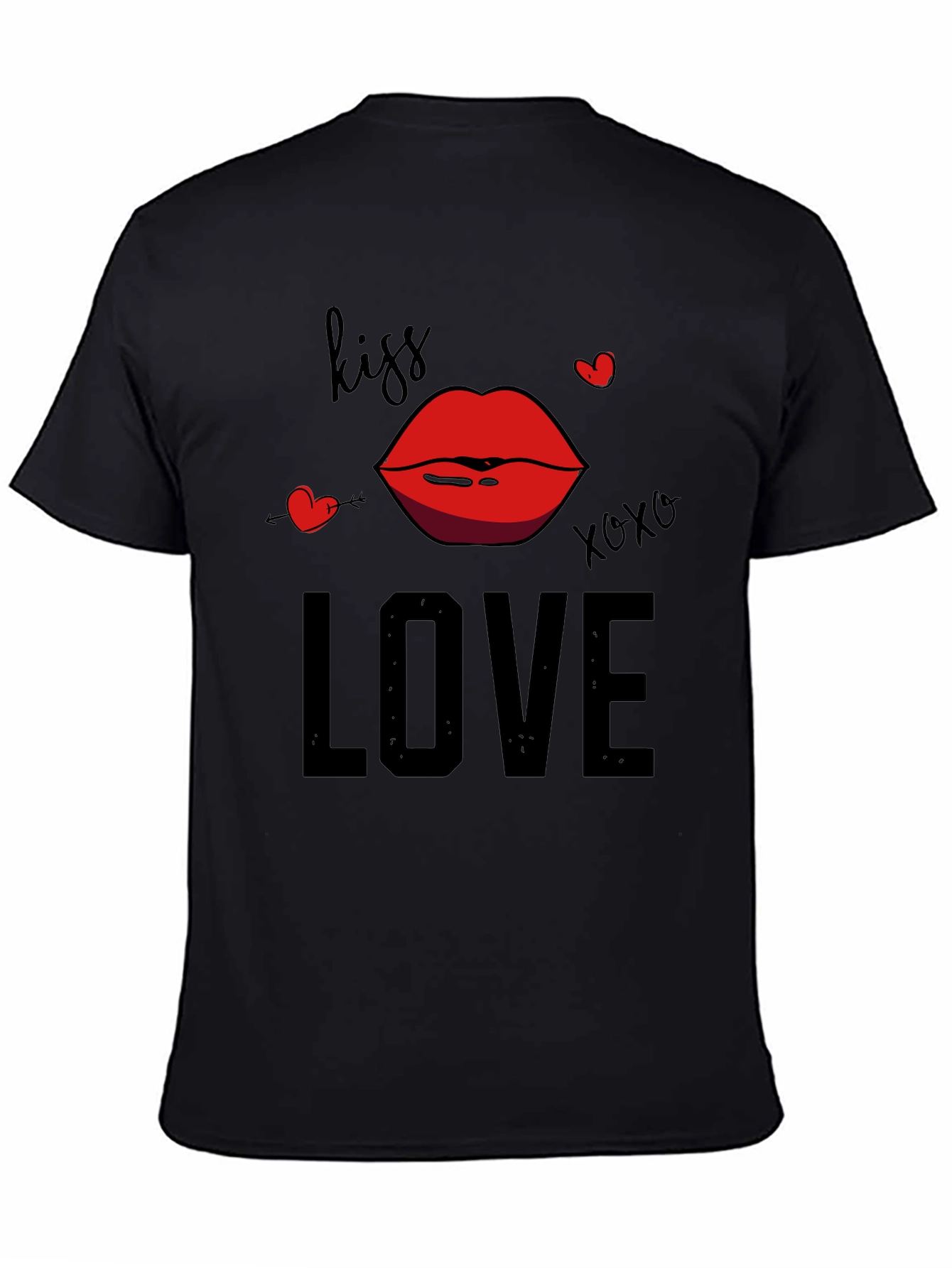 Kiss Love Graphic Tee - Valentines Day Shirt