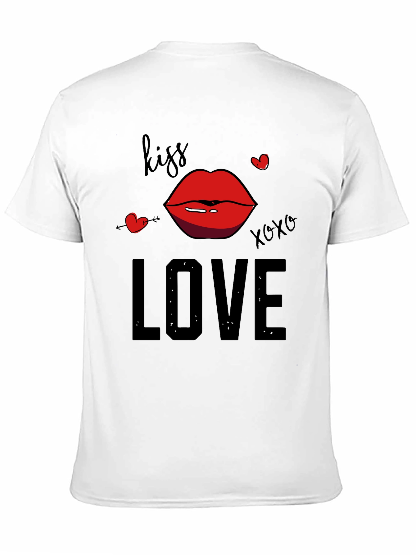 Kiss Love Graphic Tee - Valentines Day Shirt
