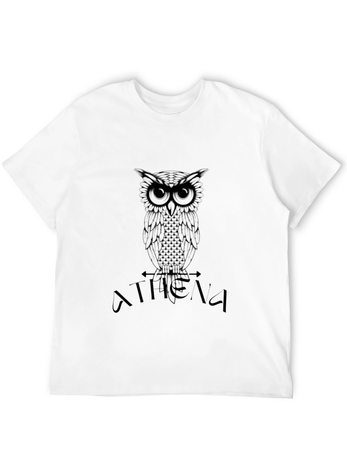 Athena Owl Graphic T-Shirt - Black
