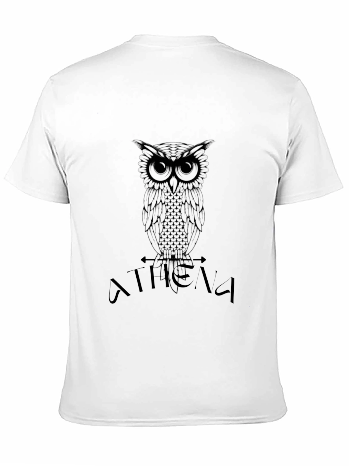 Athena Owl Graphic T-Shirt - Black