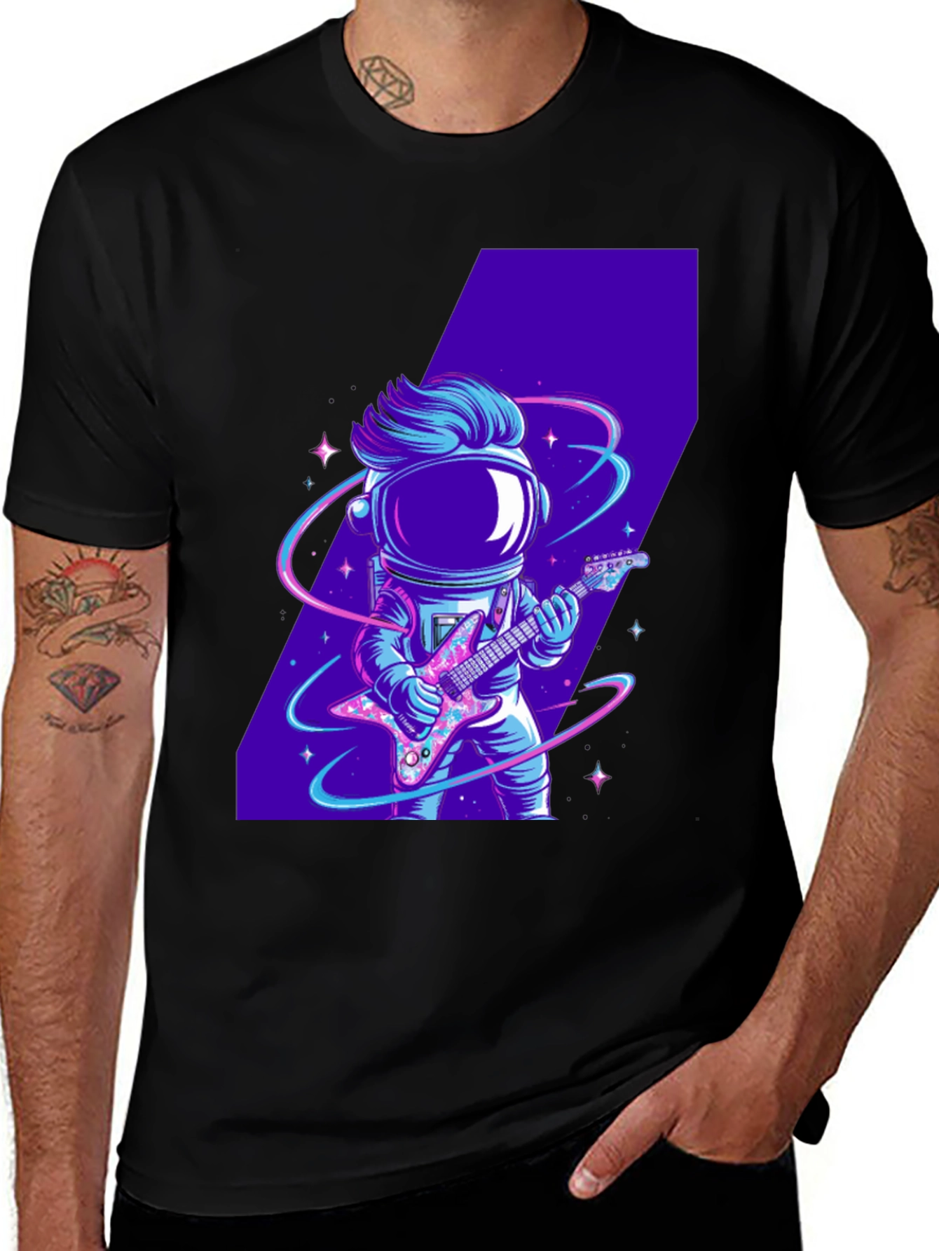 Astronaut Guitarist Graphic Tee