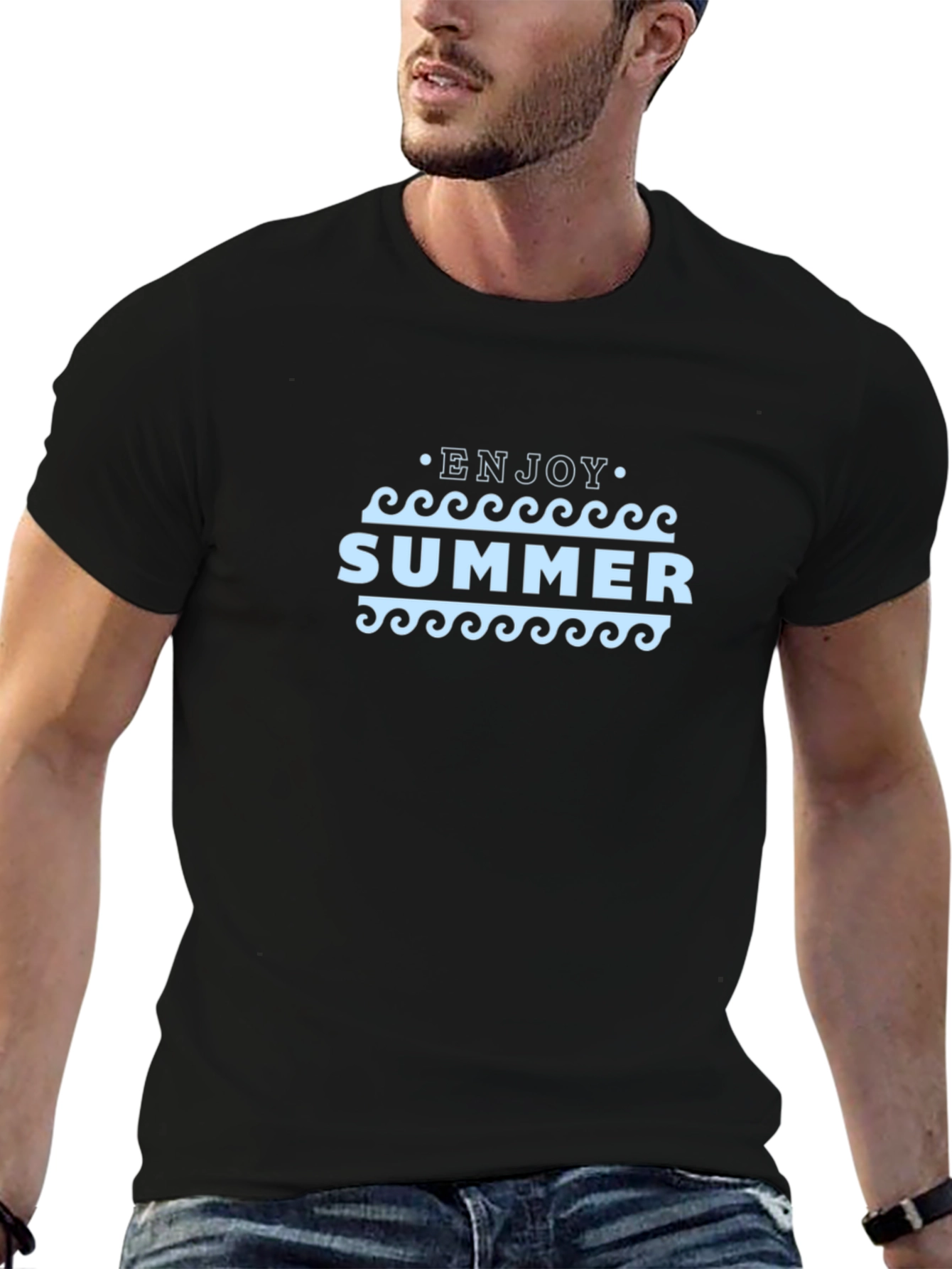 Enjoy Summer Black T-Shirt