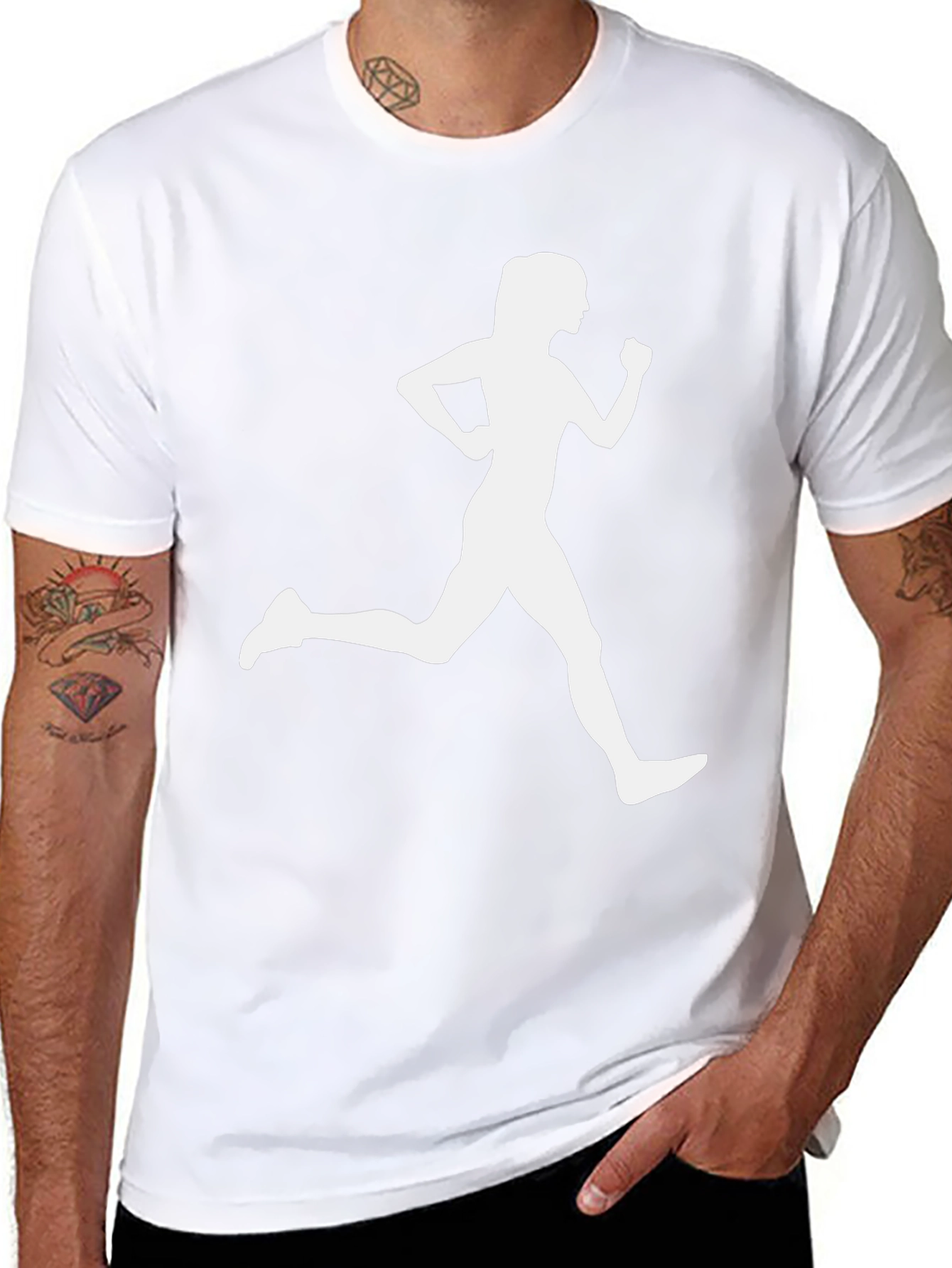 Runner Silhouette Graphic Tee - Black