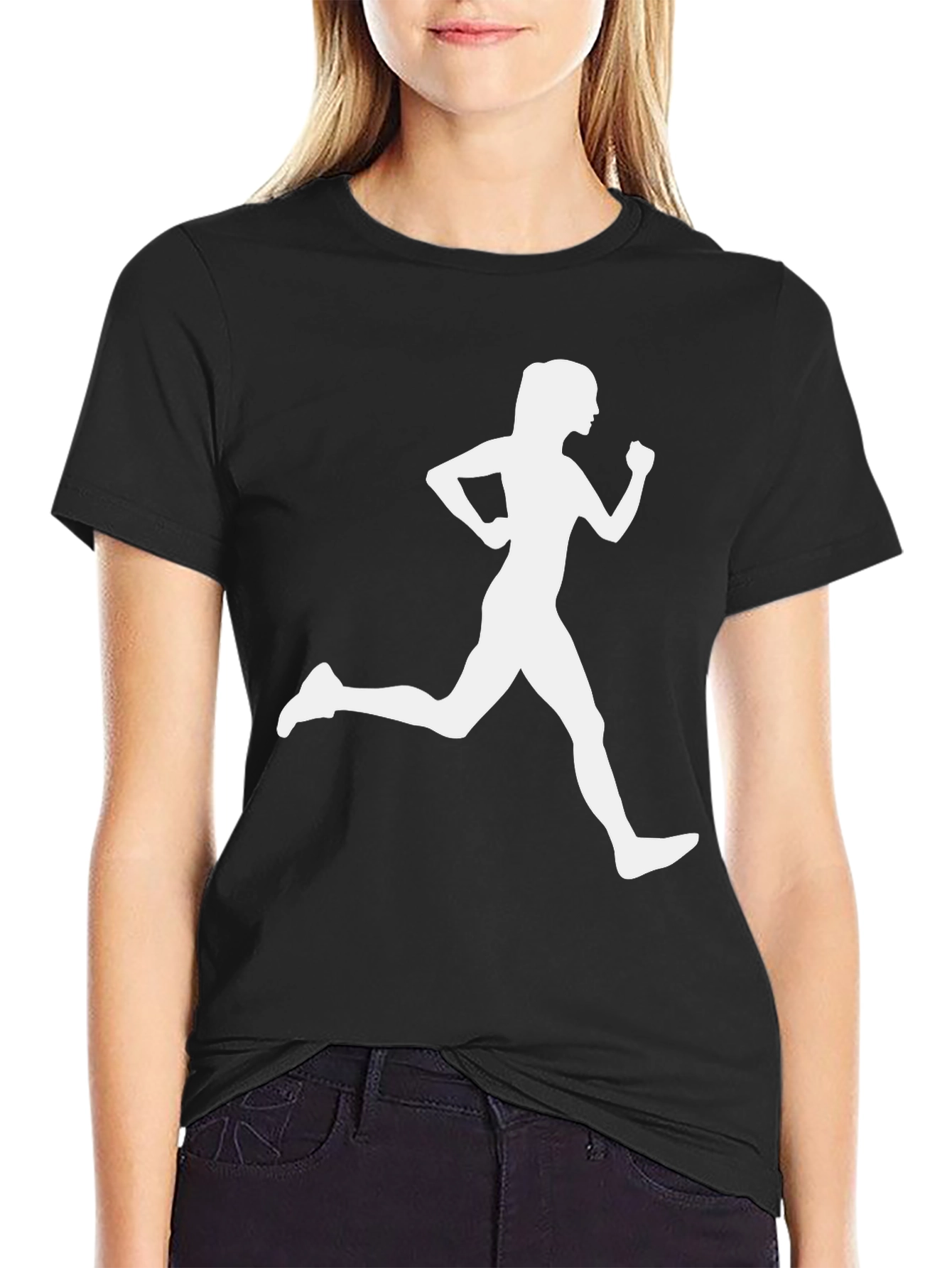 Runner Silhouette Graphic Tee - Black