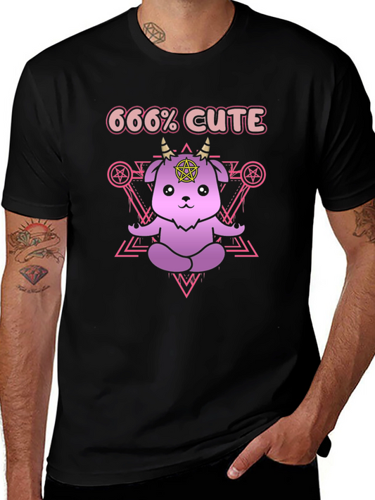 666% Cute T-Shirt - Kawaii Satanic Goat Tee