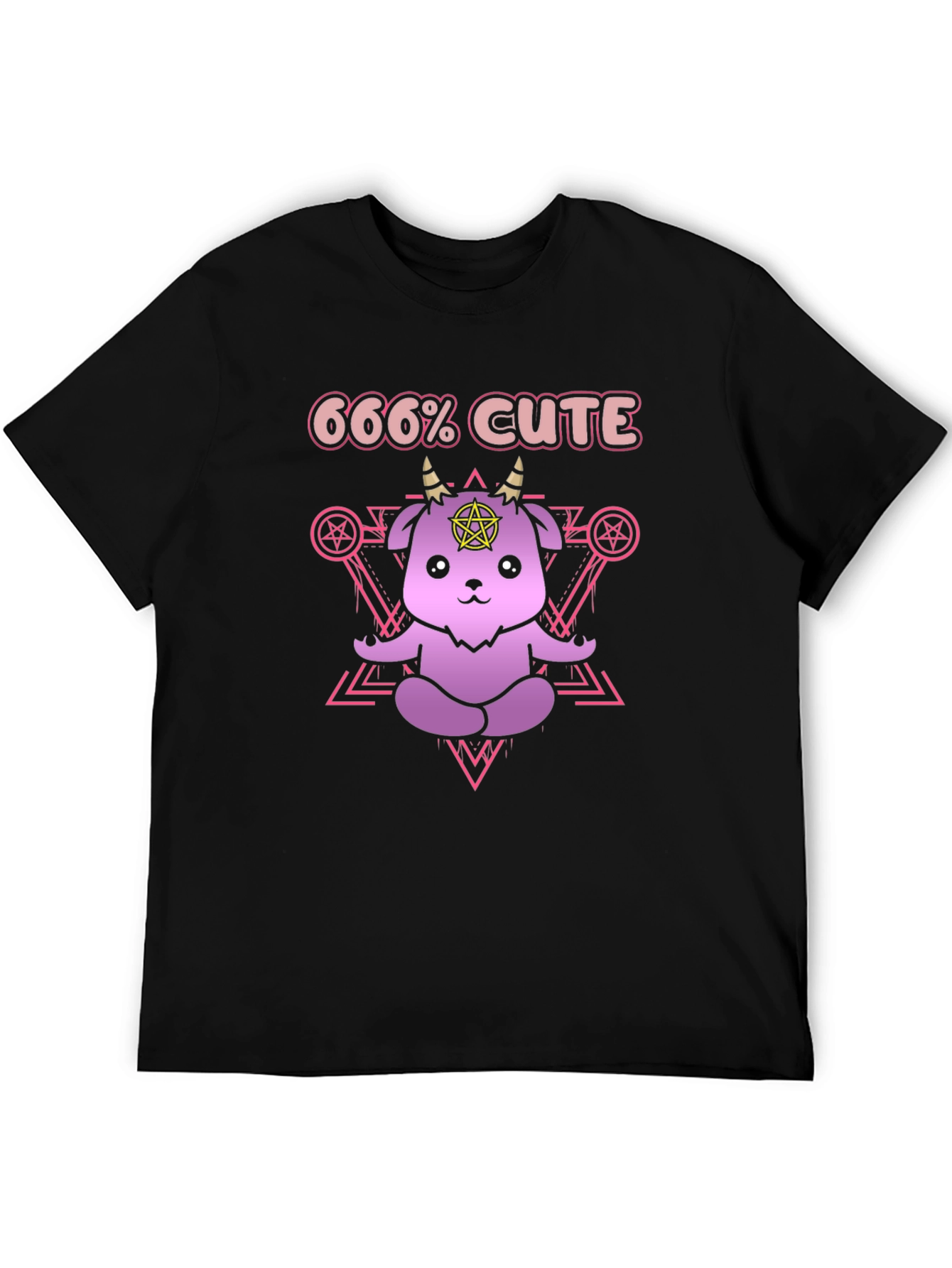 666% Cute T-Shirt - Kawaii Satanic Goat Tee