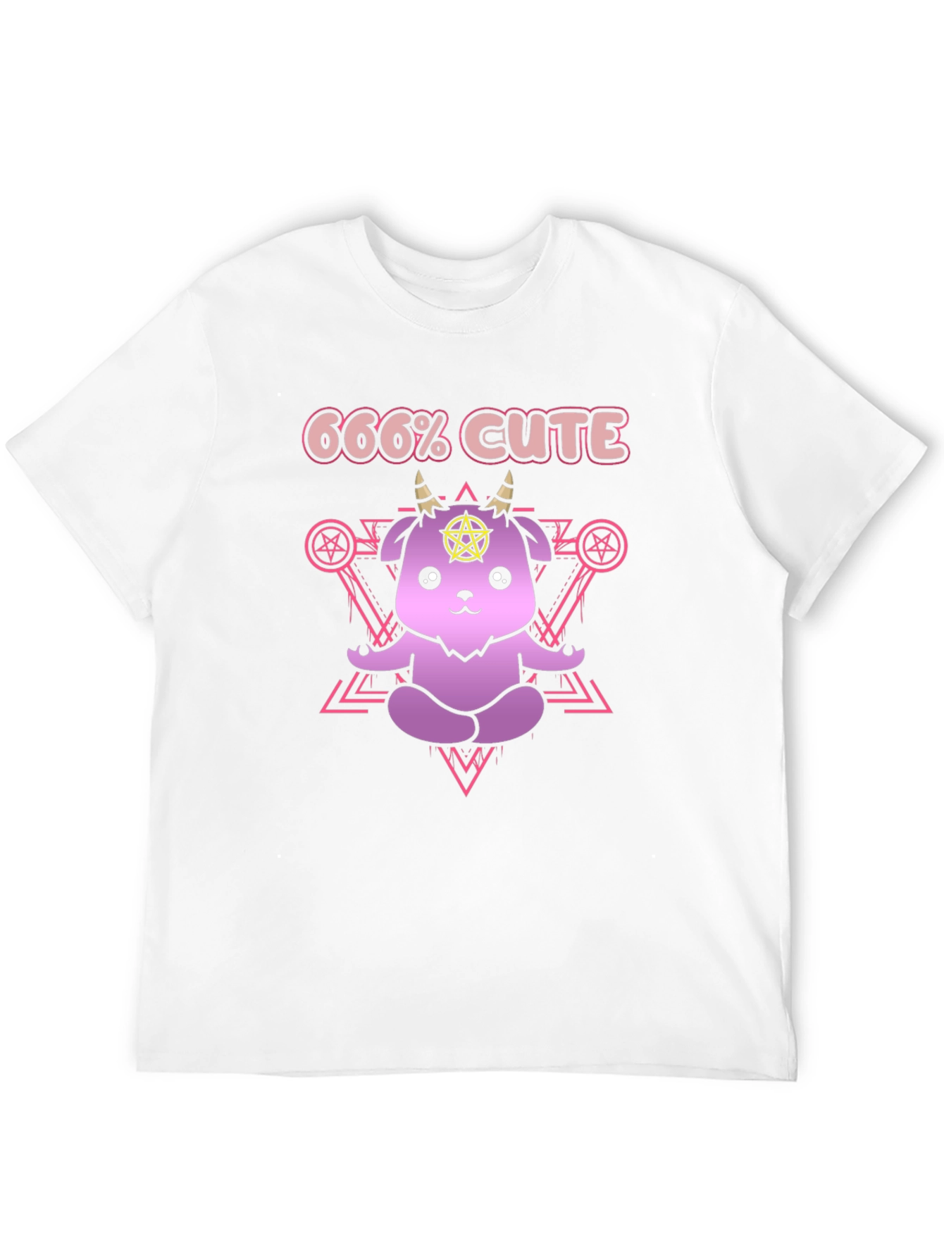 666% Cute T-Shirt - Kawaii Satanic Goat Tee