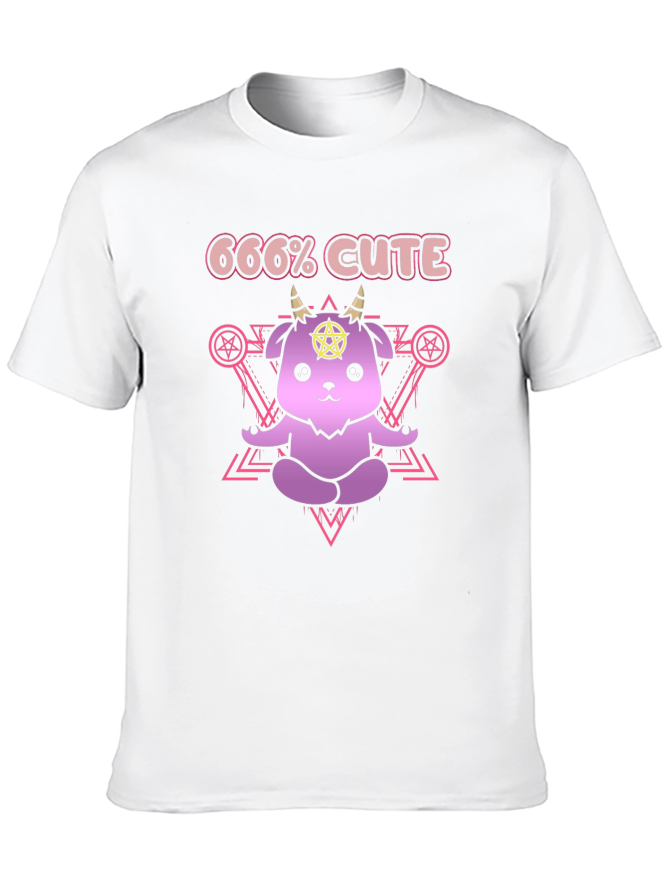 666% Cute T-Shirt - Kawaii Satanic Goat Tee