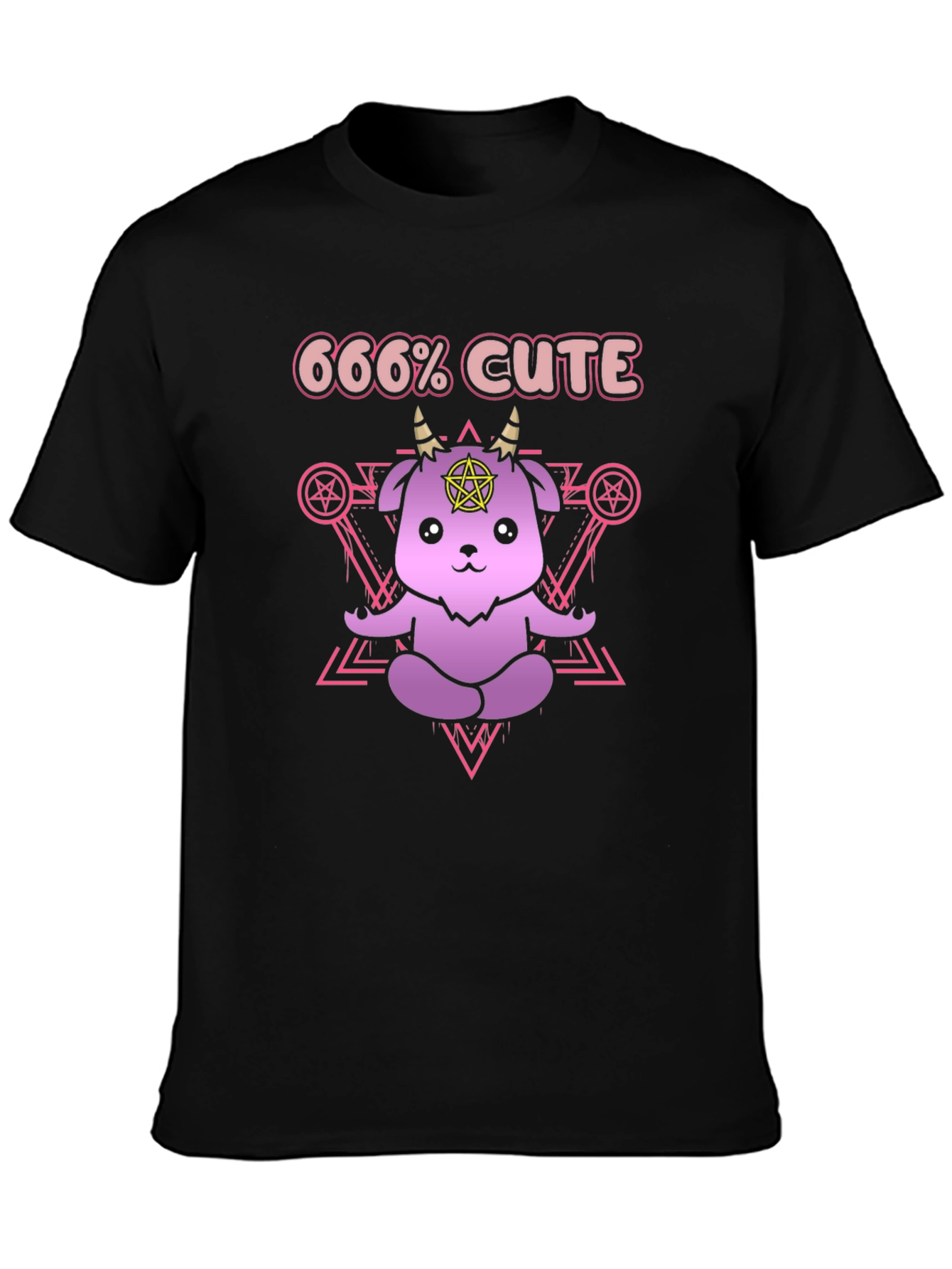666% Cute T-Shirt - Kawaii Satanic Goat Tee
