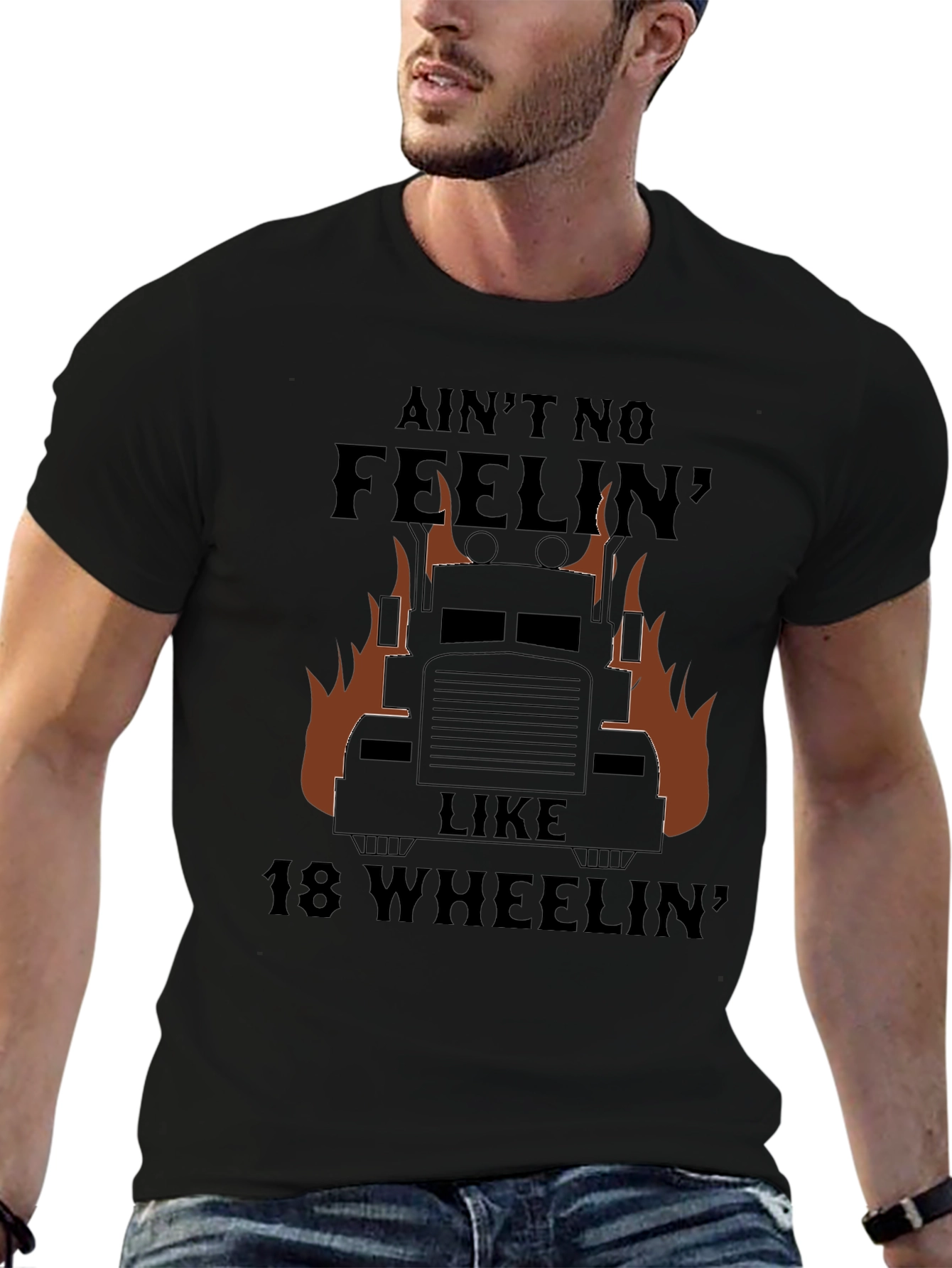 Trucker T-Shirt - Aint No Feelin Like 18 Wheeln