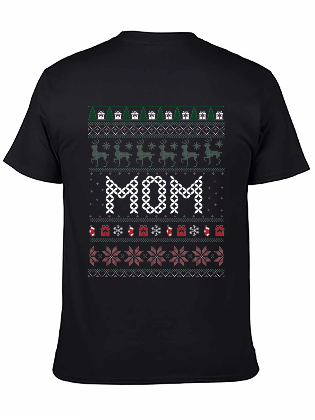 Mom Ugly Christmas Sweater Style T-Shirt