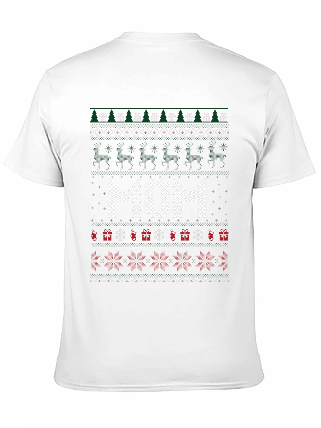 Mom Ugly Christmas Sweater Style T-Shirt