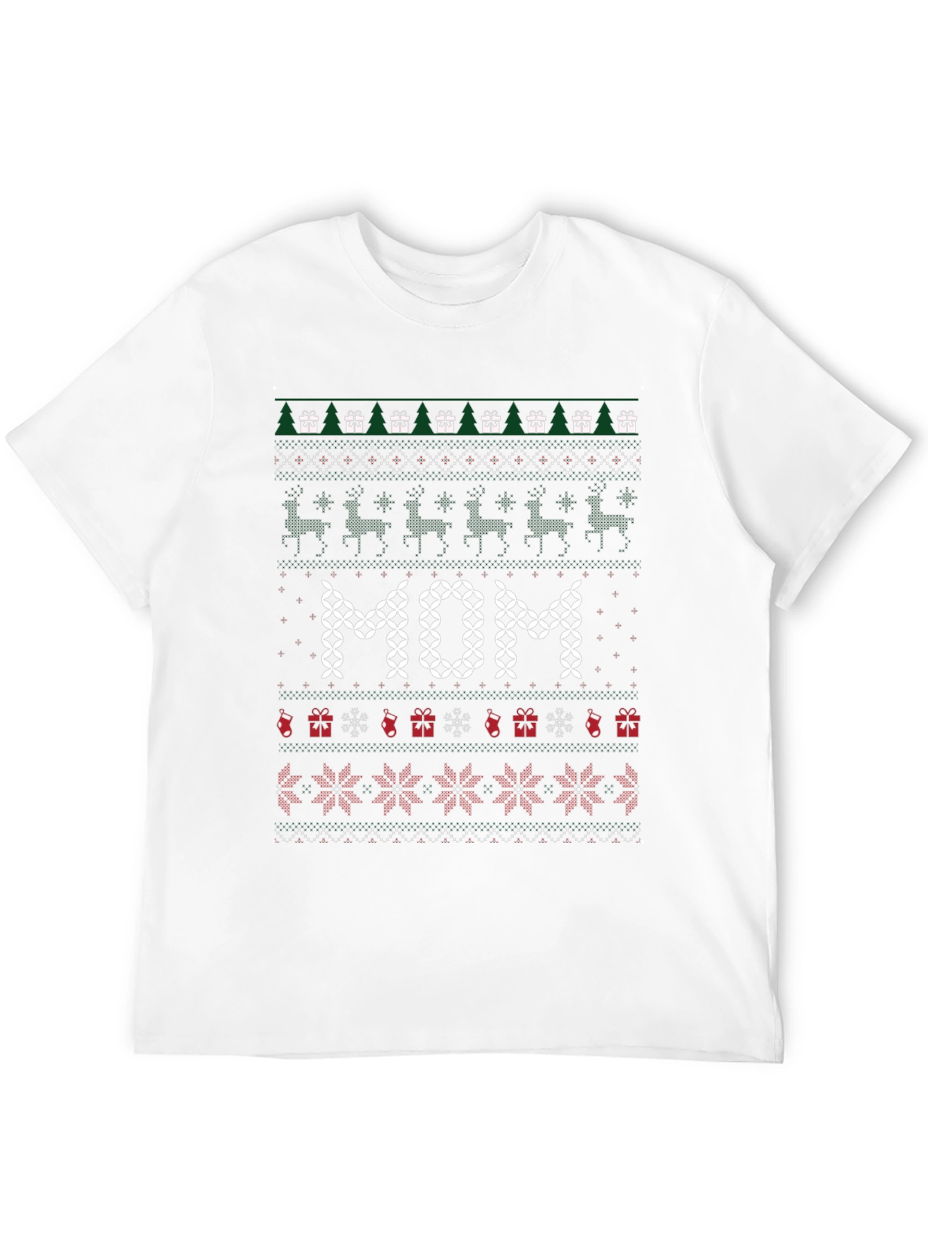 Mom Ugly Christmas Sweater Style T-Shirt