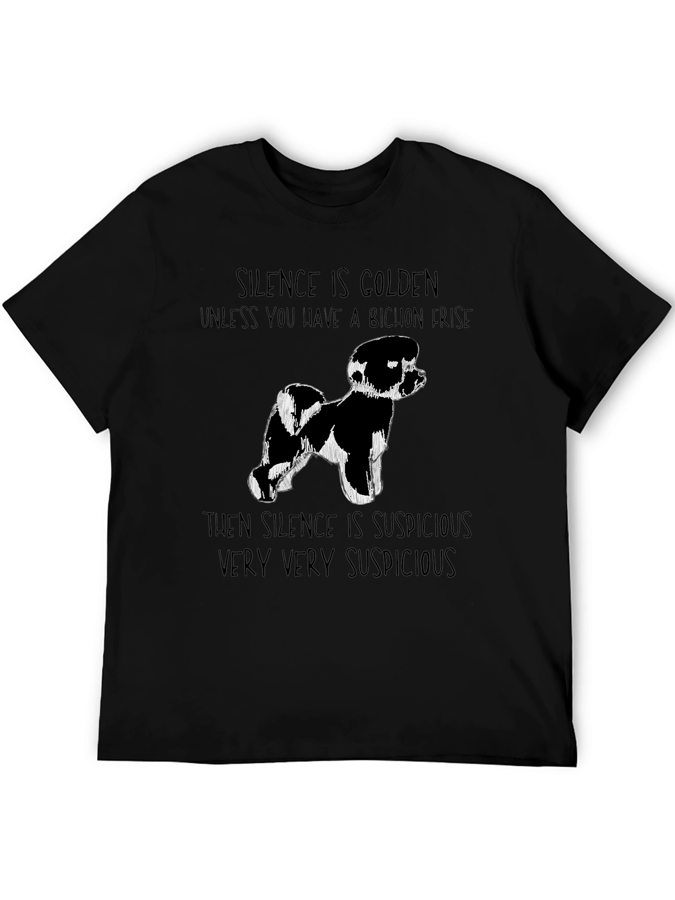 Bichon Frise Silence T-Shirt Funny Dog Tee