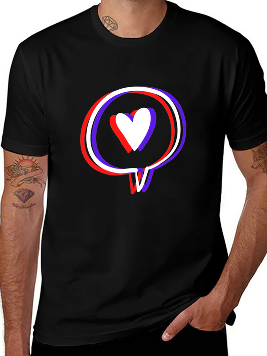 Love Bubble Graphic Tee - Trendy Black Cotton T-Shirt