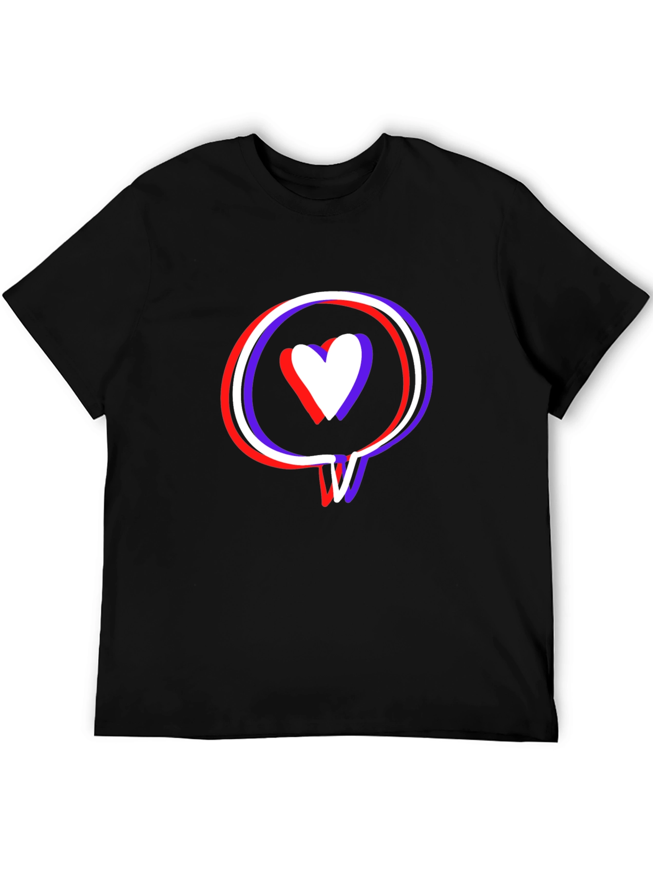 Love Bubble Graphic Tee - Trendy Black Cotton T-Shirt