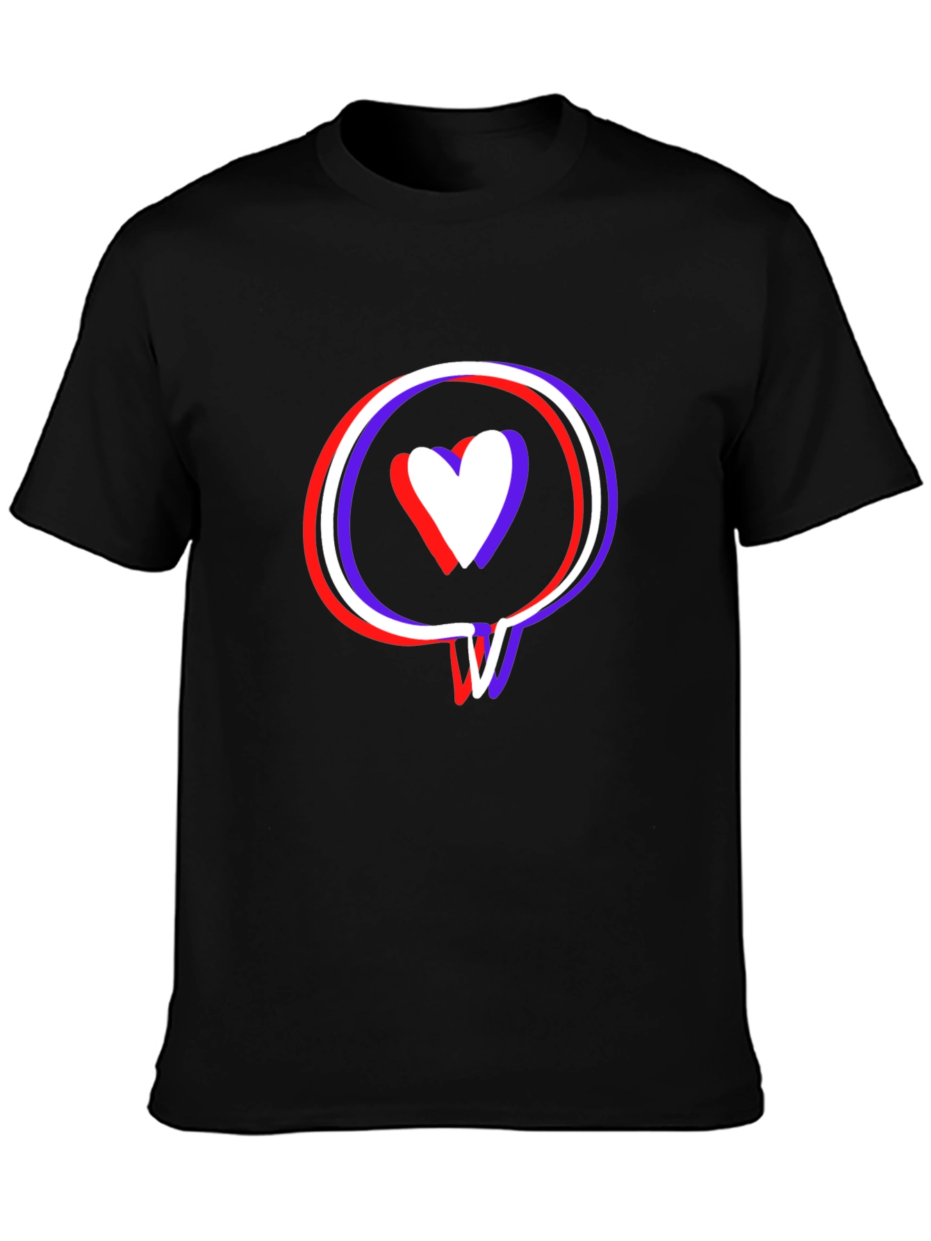 Love Bubble Graphic Tee - Trendy Black Cotton T-Shirt