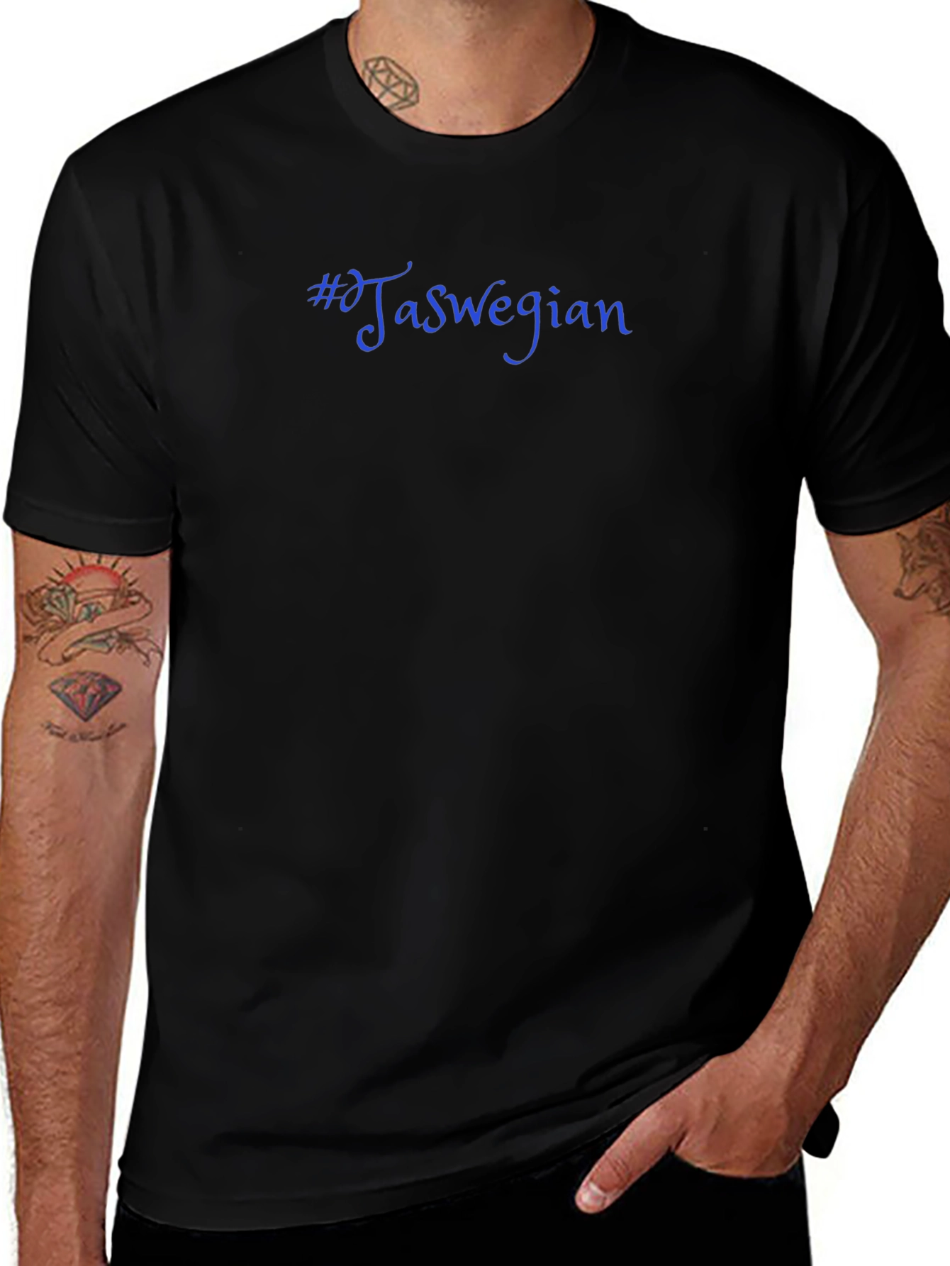 #Jaswegian Graphic T-Shirt - Black Crew Neck