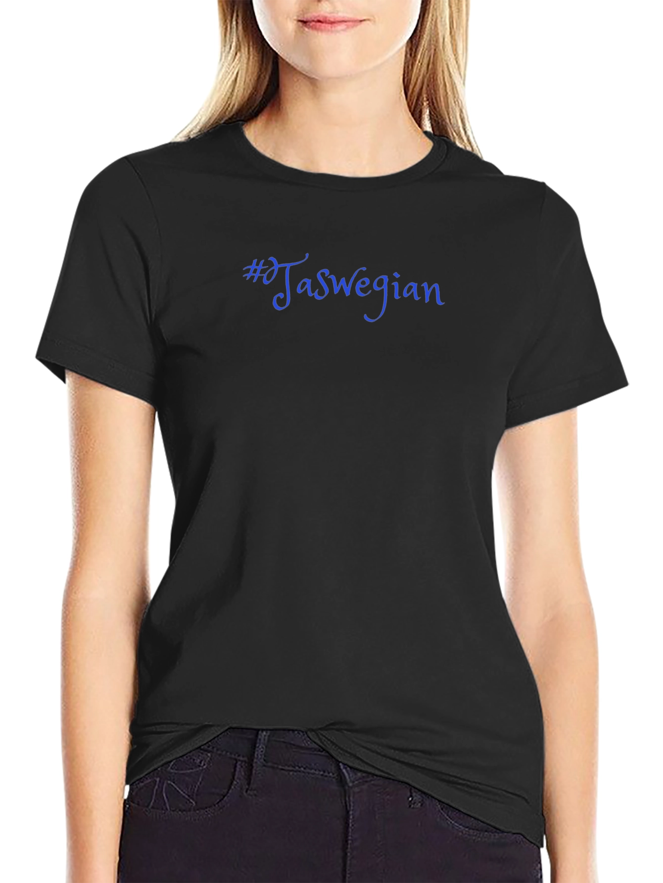 #Jaswegian Graphic T-Shirt - Black Crew Neck