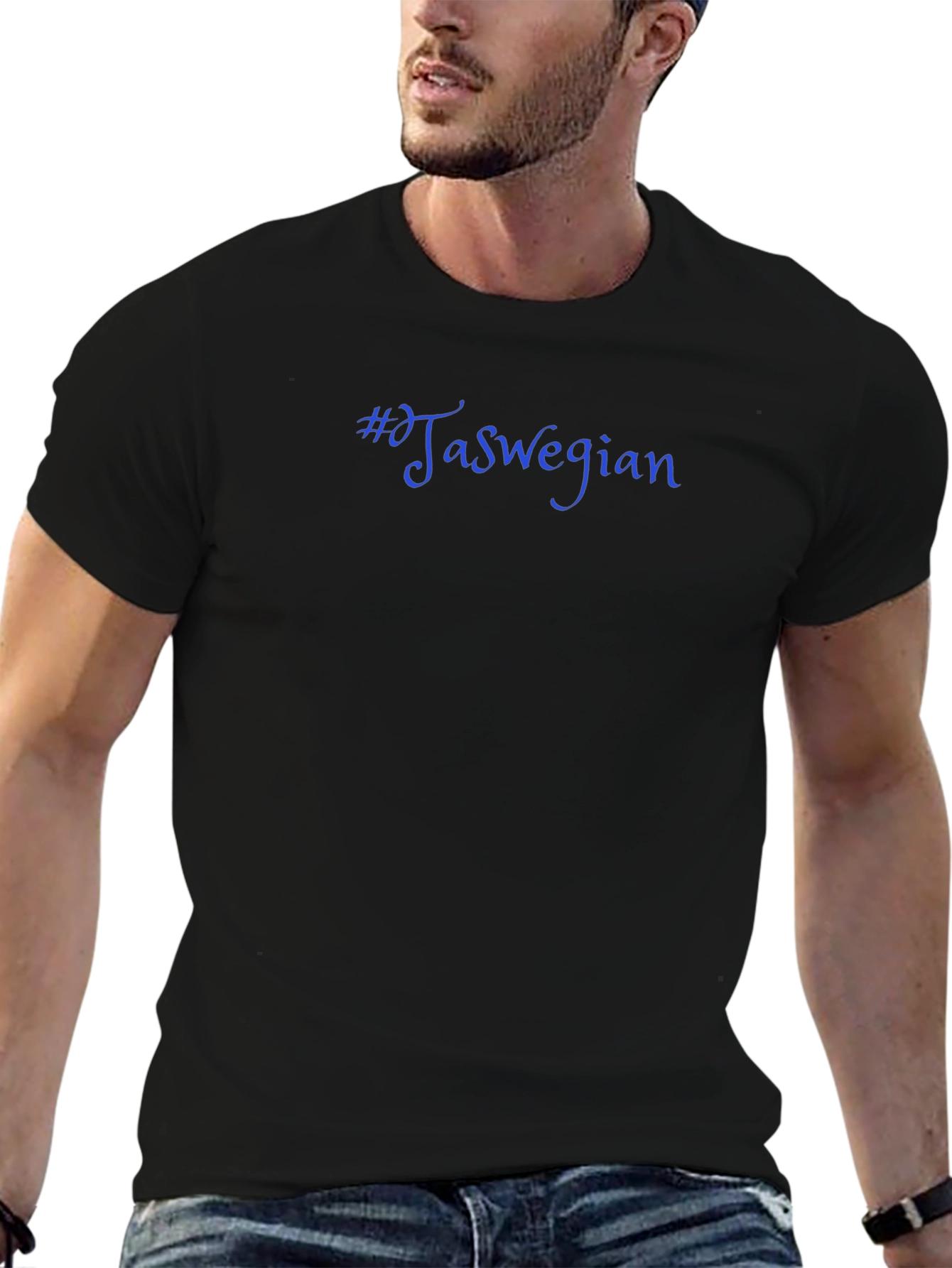#Jaswegian Graphic T-Shirt - Black Crew Neck