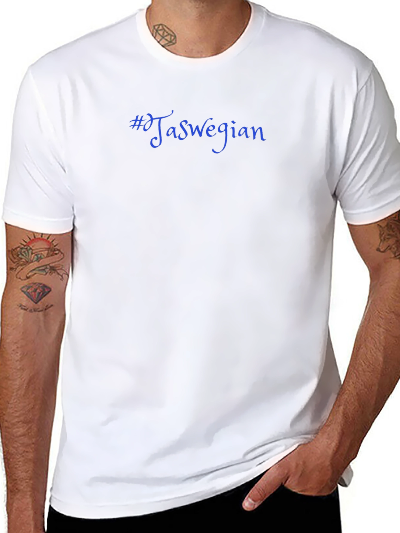 #Jaswegian Graphic T-Shirt - Black Crew Neck