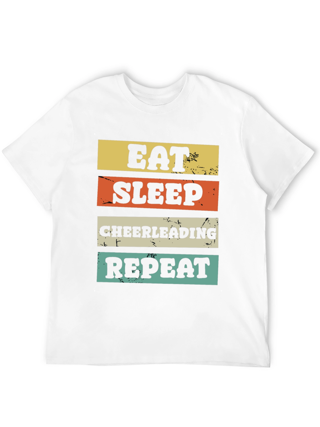 Eat Sleep Cheerleading Repeat Graphic T-Shirt
