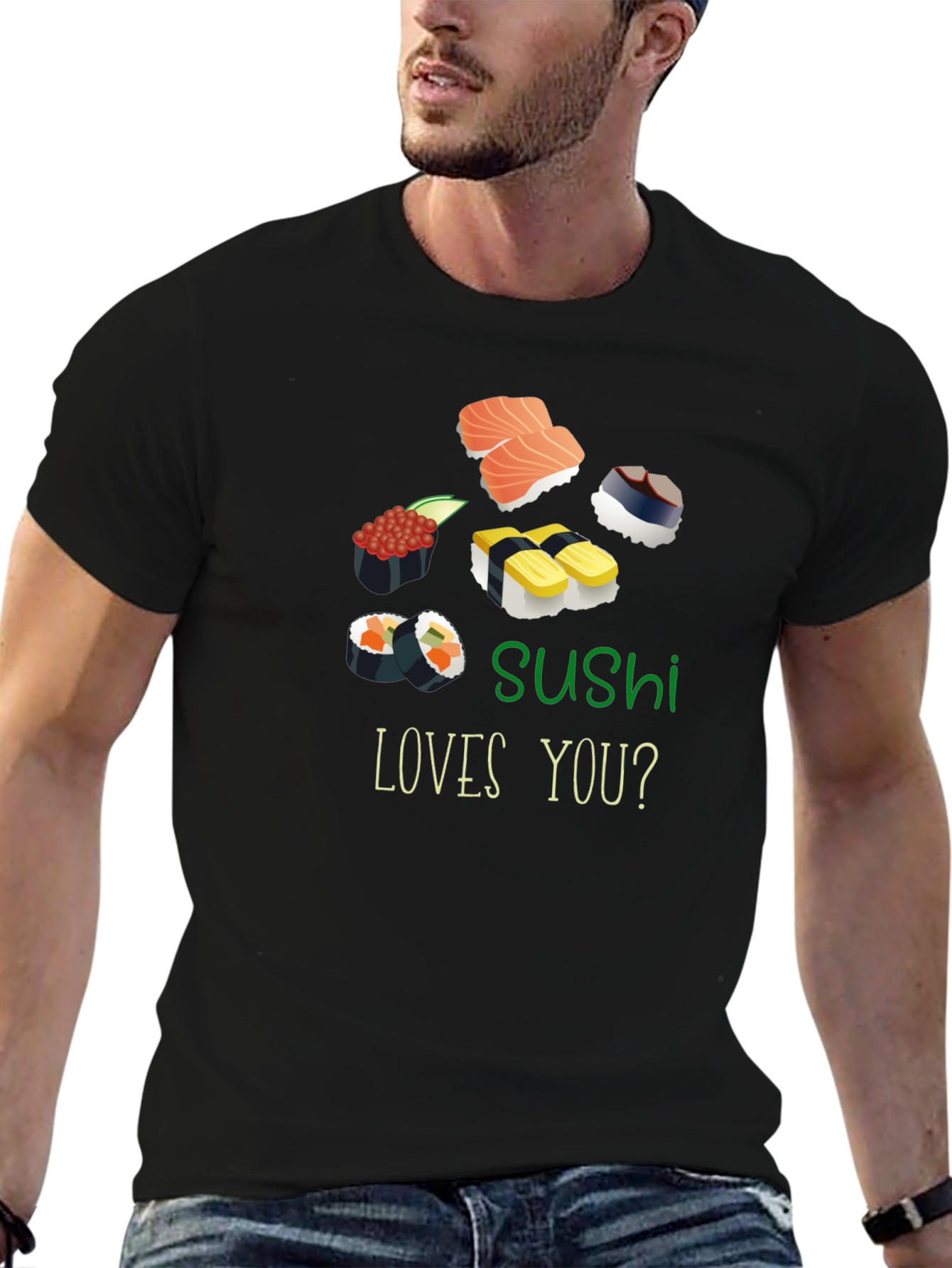 Sushi Loves You? Black T-Shirt