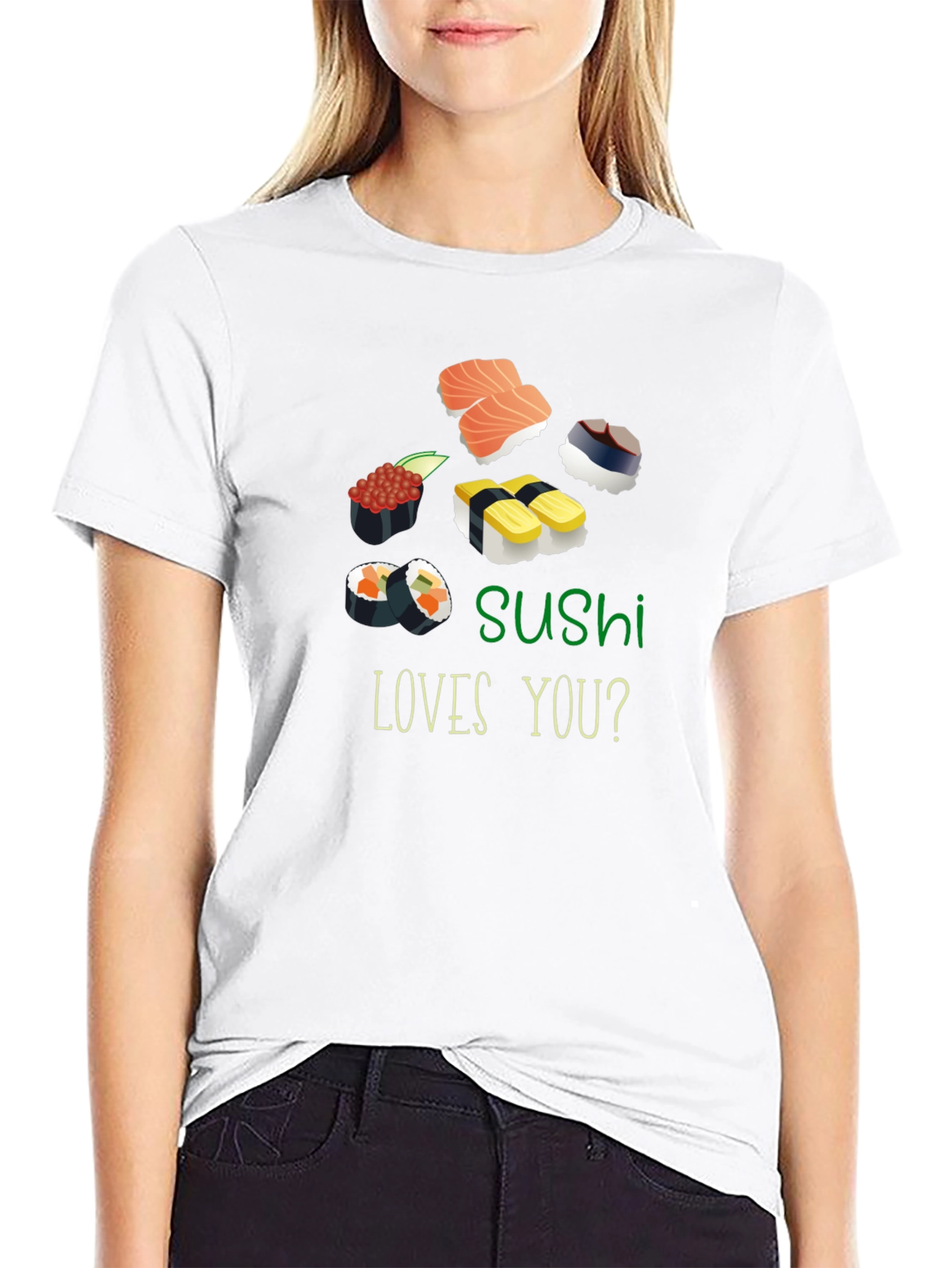 Sushi Loves You? Black T-Shirt