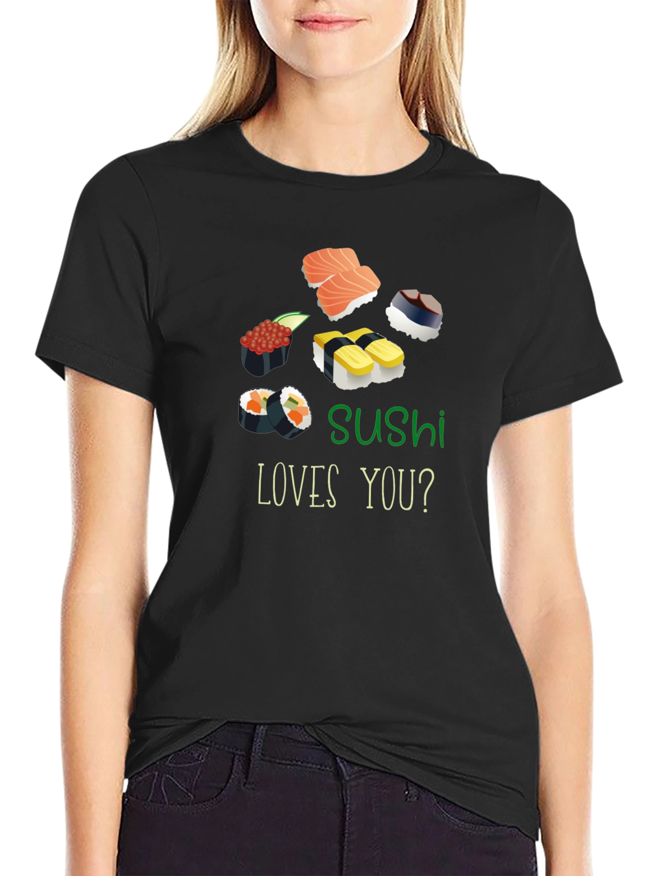 Sushi Loves You? Black T-Shirt
