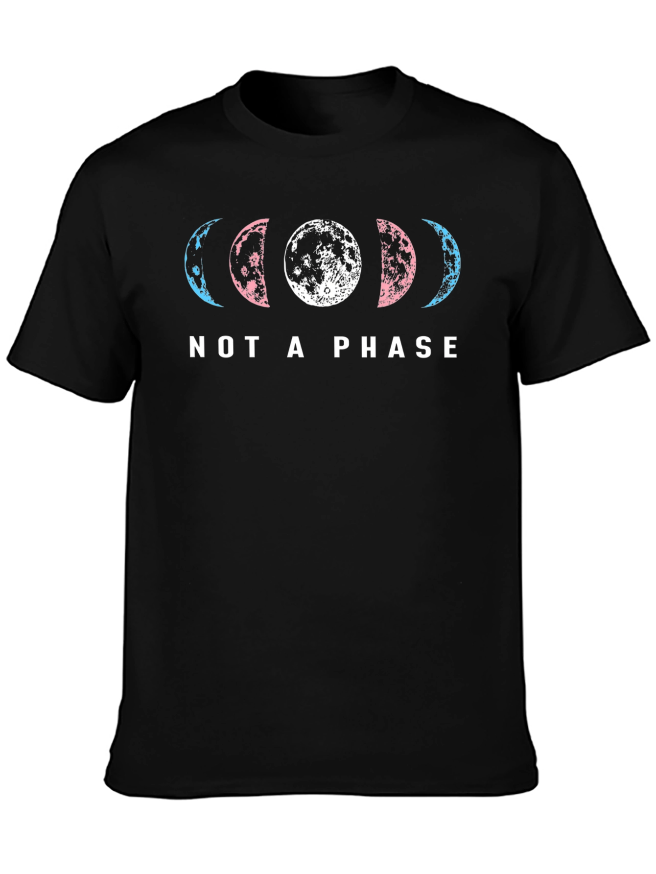 Trans Pride Moon Phases T-Shirt - Not a Phase