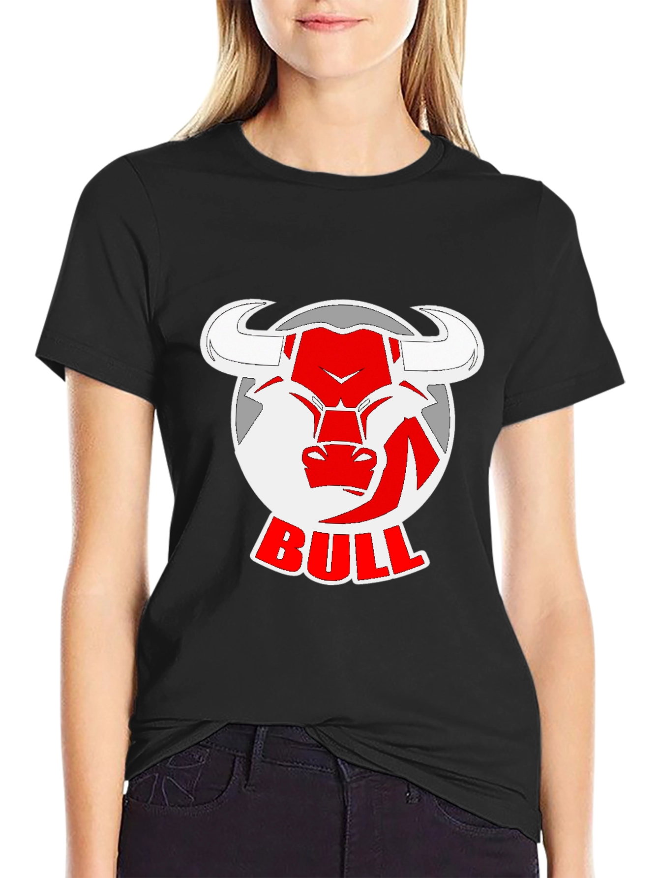 Bull Logo Black T-Shirt