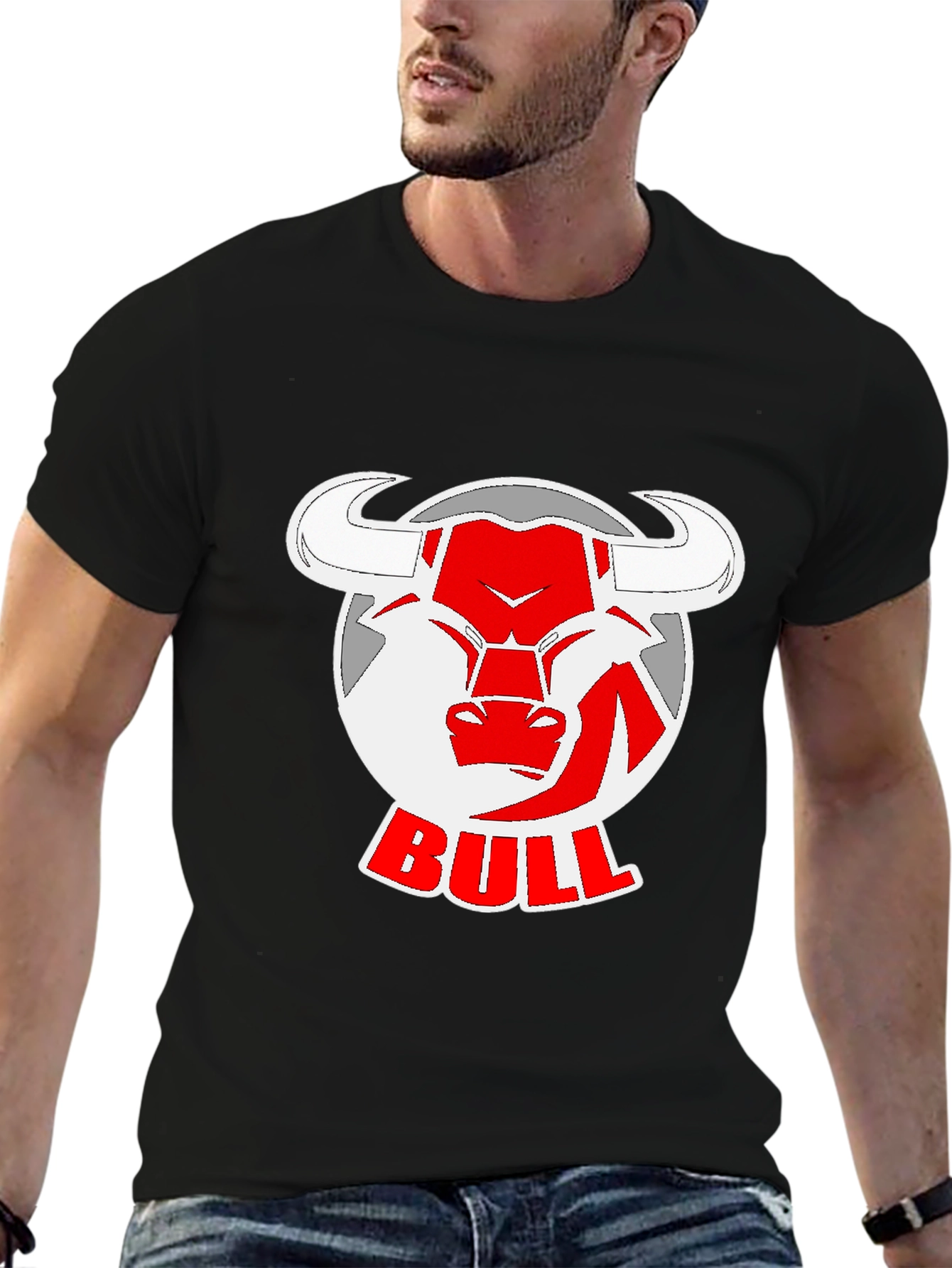 Bull Logo Black T-Shirt