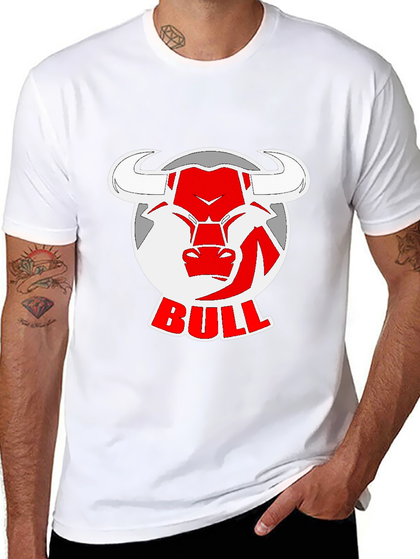 Bull Logo Black T-Shirt