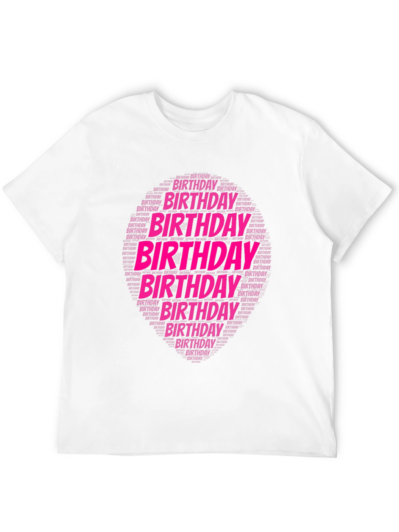 Birthday Word Art Black T-Shirt