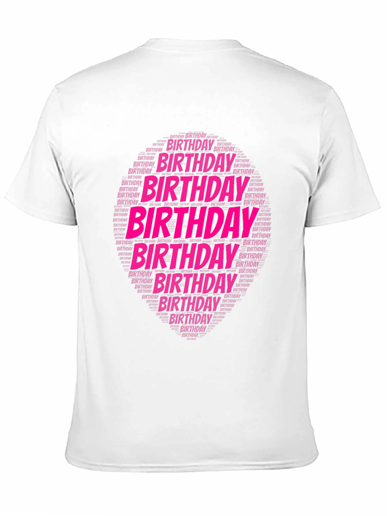 Birthday Word Art Black T-Shirt