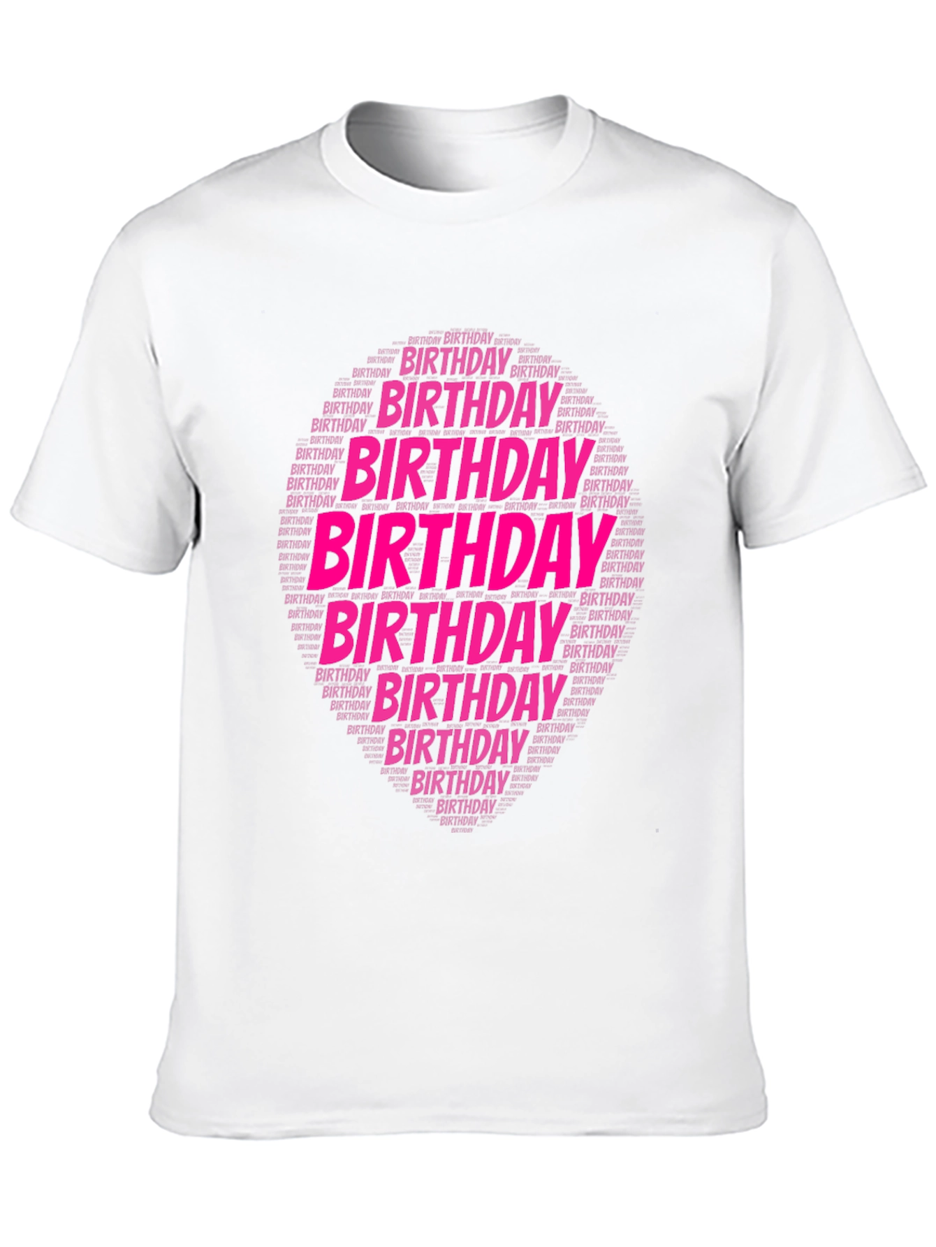Birthday Word Art Black T-Shirt