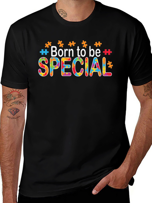 Born To Be Special T-Shirt Autism Awareness Puzzle Piece Tee